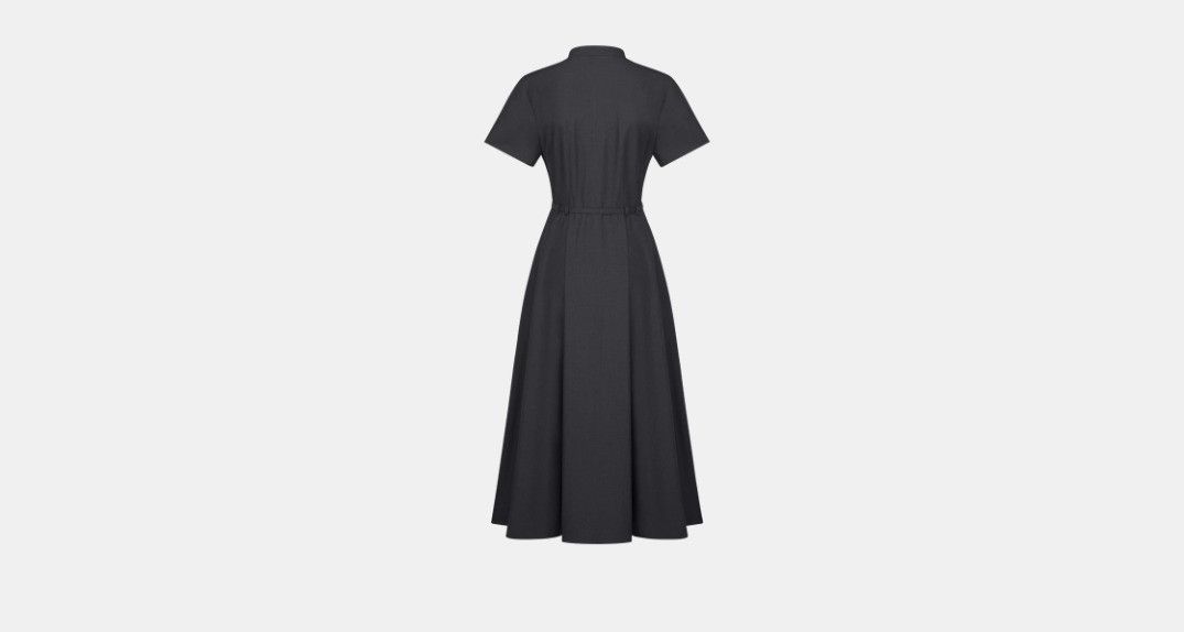 Dior o1w1db10824 Mid-Length Shirt Dress in Grey Size L / US 10 / IT 46 - 2 Thumbnail