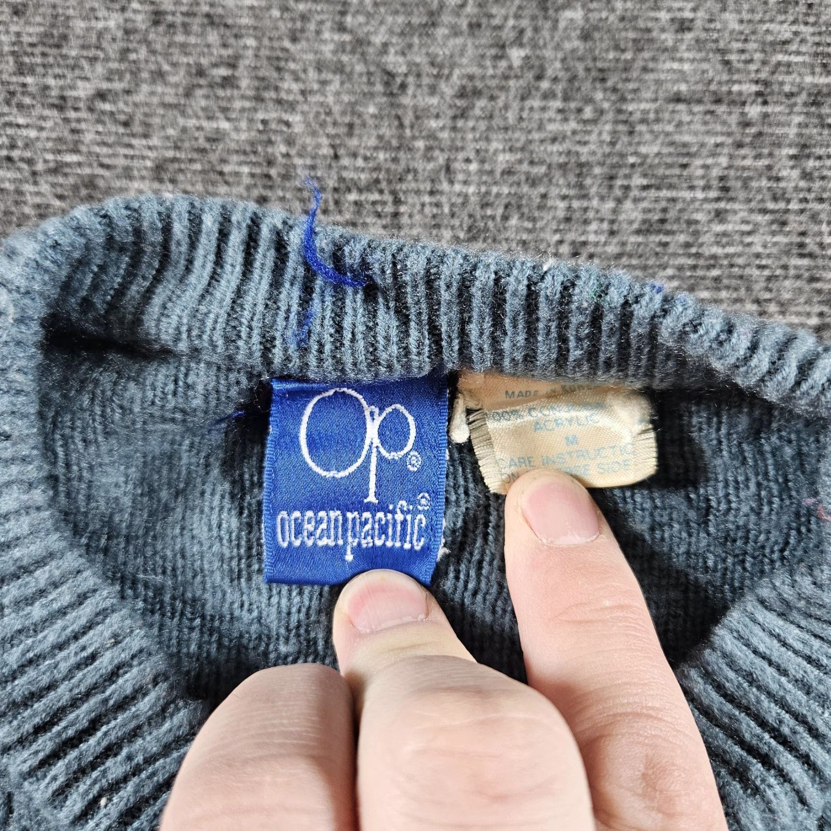 Ocean Pacific VINTAGE Ocean Pacific Sweater Mens Medium Blue Striped Crewneck Knit Hong Kong Size US M / EU 48-50 / 2 - 5 Thumbnail