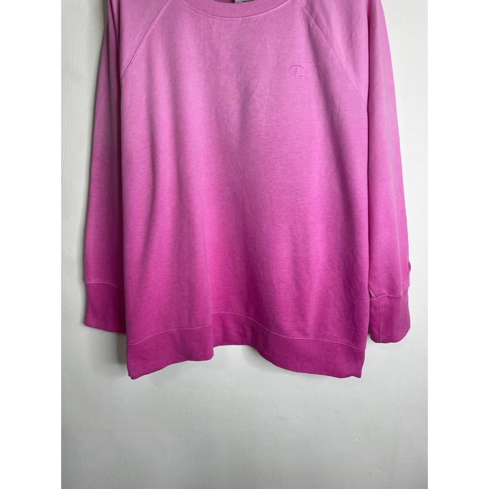 Champion Vintage Champion 2X Pink Sweatshirt Fleece Crewneck Pullover Size US XXL / EU 58 / 5 - 2 Thumbnail