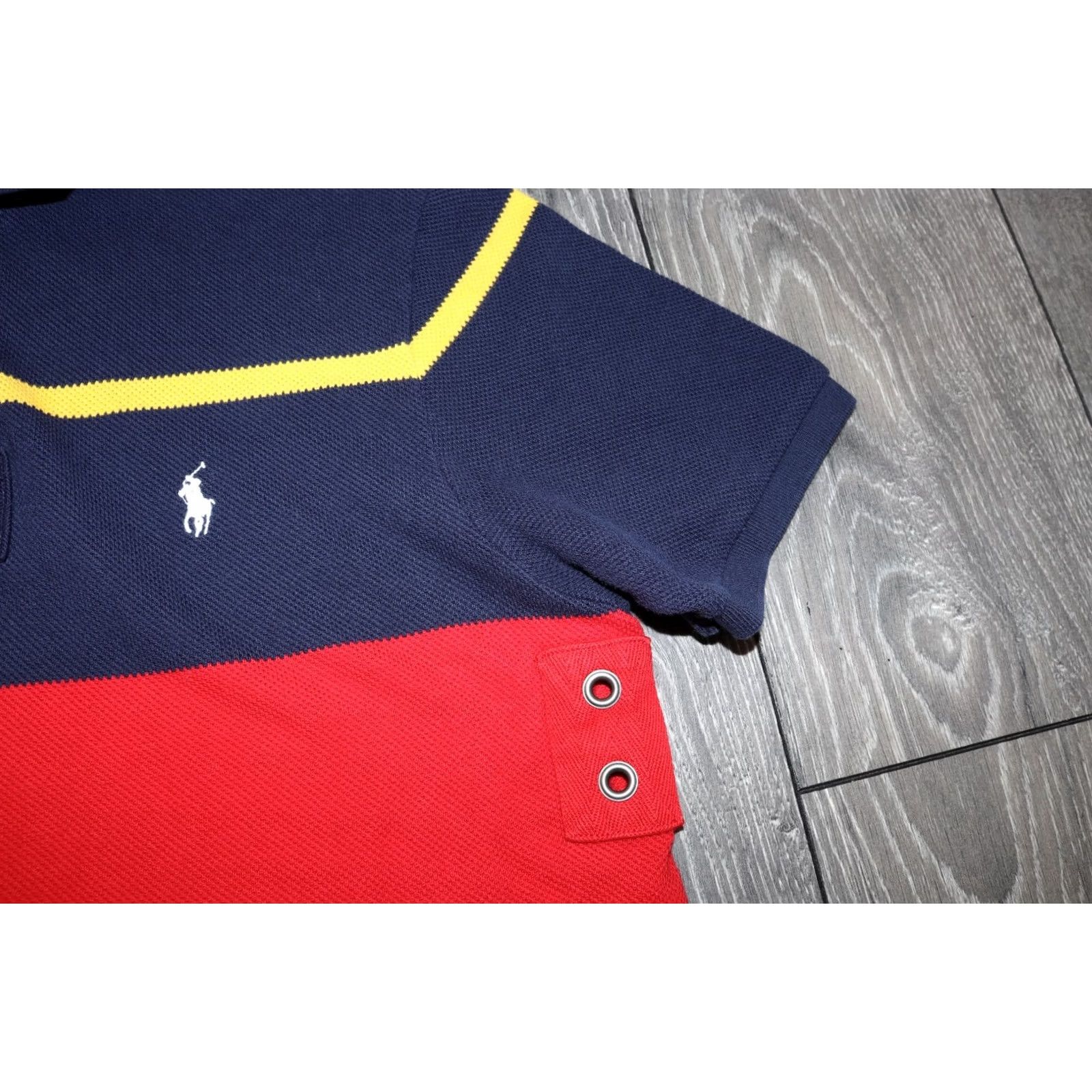 Polo Ralph Lauren Polo Ralph Lauren Polo Shirt Mens Large Blue Red Logo Vented Golf Cotton Striped Shirt Mens Size US L / EU 52-54 / 3 - 3 Thumbnail