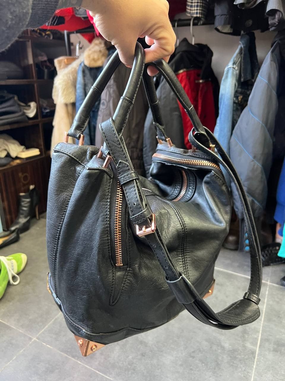 Alexander Wang Alexander Wang Lambskin Black Rocco Handbag Size ONE SIZE - 2 Thumbnail