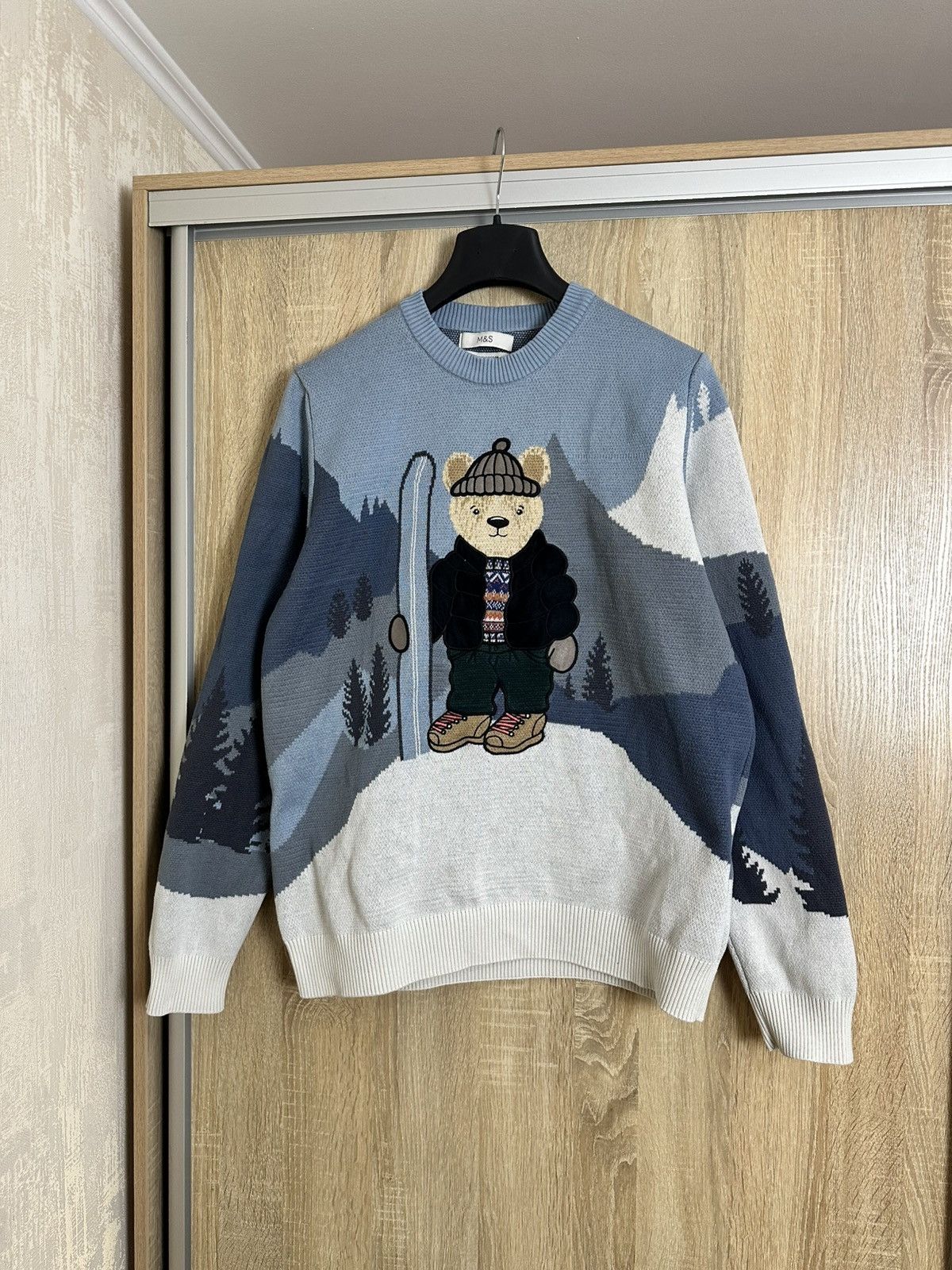 Marks & Spencer 🔥 Marks & Spencer Ski Bear Winter Sweater Ralph Lauren Y2K Size US XL / EU 56 / 4 - 1 Thumbnail