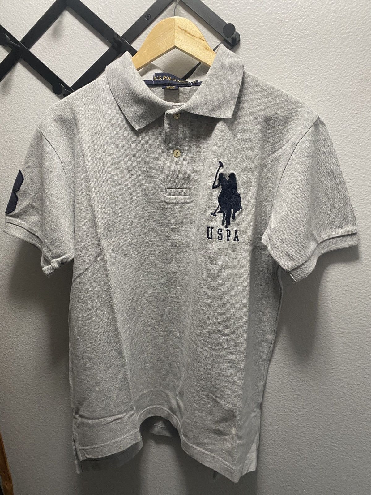 トップス POLO ralph lauren gray logo polo shirt Polo Ralph Lauren Logo Polo T-shirt | Grey | FARFETCH
