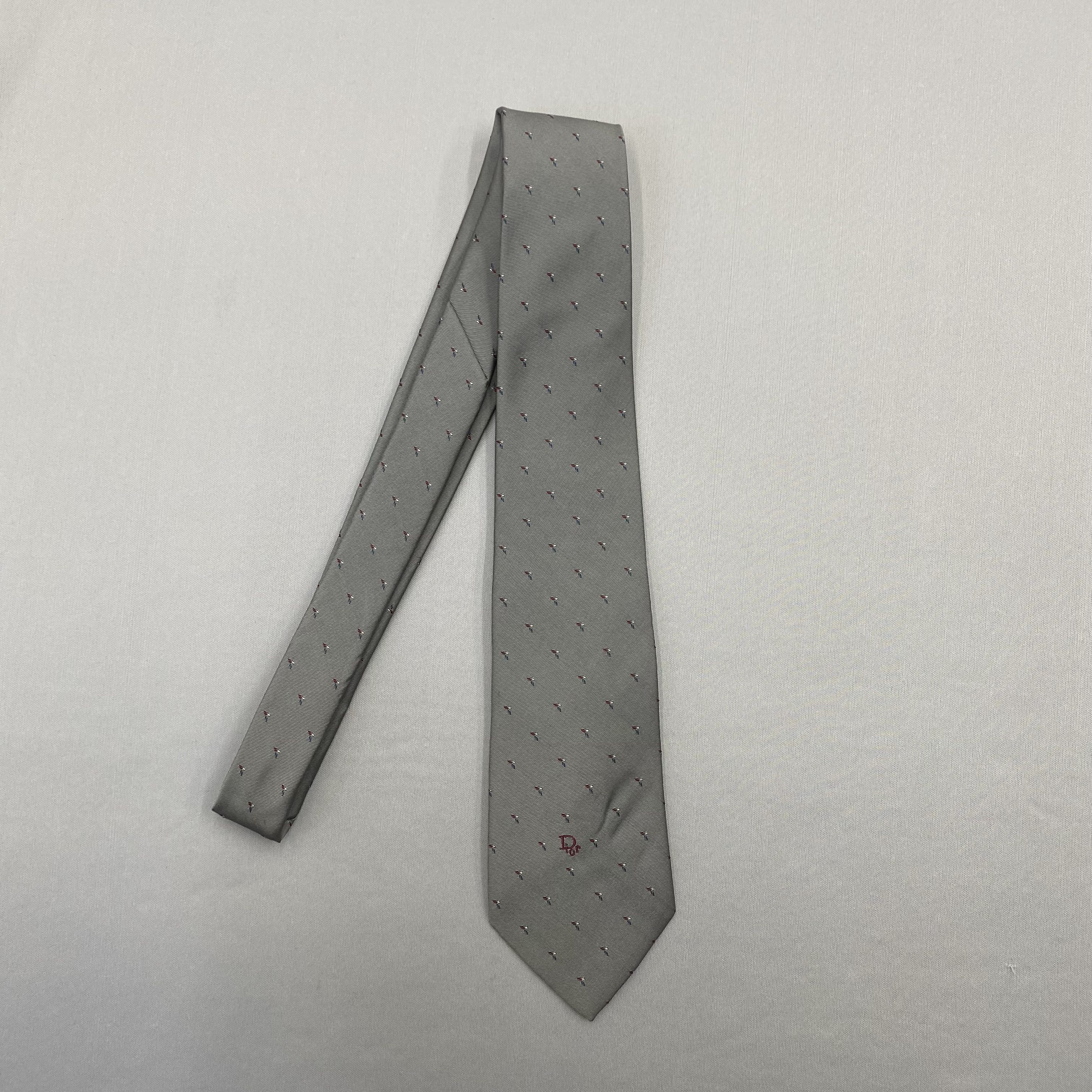 Christian Dior Monsieur Vintage Christian Dior SILK Necktie Cravate Pure Silk Size ONE SIZE - 4 Thumbnail