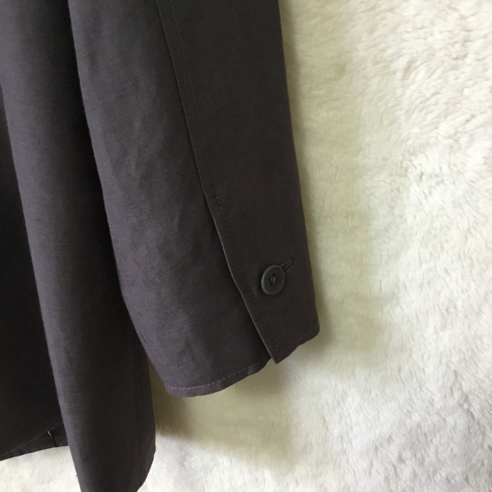 Anne Klein Anne Klein Single-Button Brown Notched-Lapel Blazer Size S / US 4 / IT 40 - 6 Thumbnail