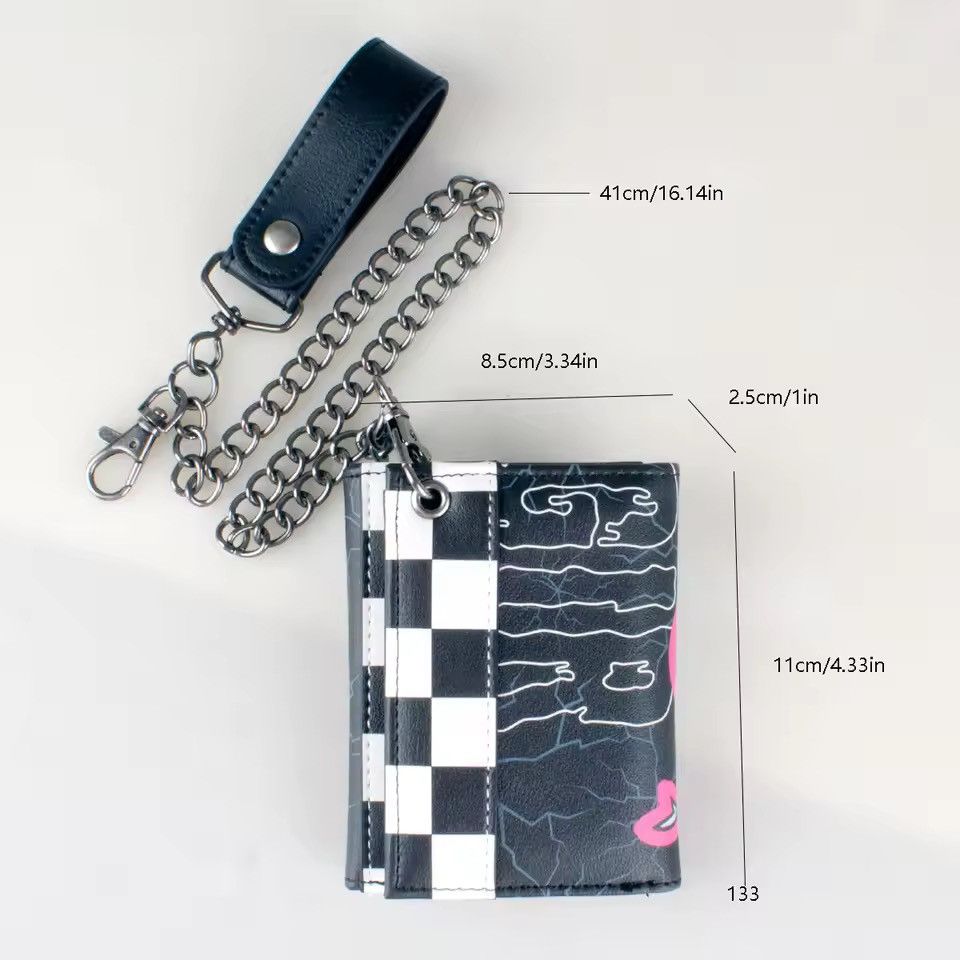 Japanese Brand Triple-Fold Cartoon PU Leather Wallet With Chai Size ONE SIZE - 7 Thumbnail