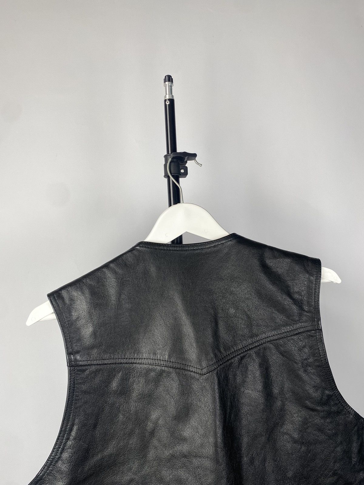 Japanese Brand Vintage ⚡️ LEATHER VEST OPIUM ROCK METAL Y2K BIKER VTG Size US M / EU 48-50 / 2 - 8 Thumbnail