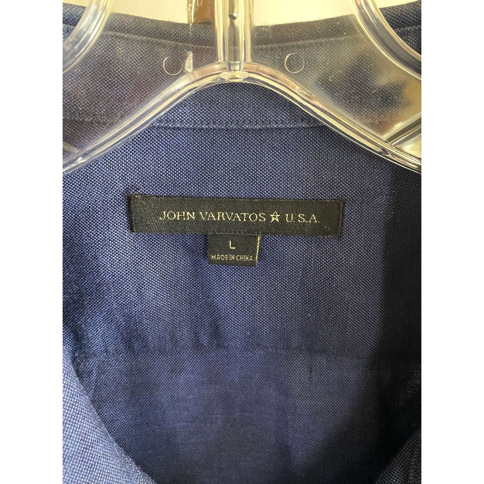 John Varvatos John Varvatos Shirt Long Sleeve Button-Up Mens Large L Blue Pearl Snap SHIRT Size US L / EU 52-54 / 3 - 7 Thumbnail