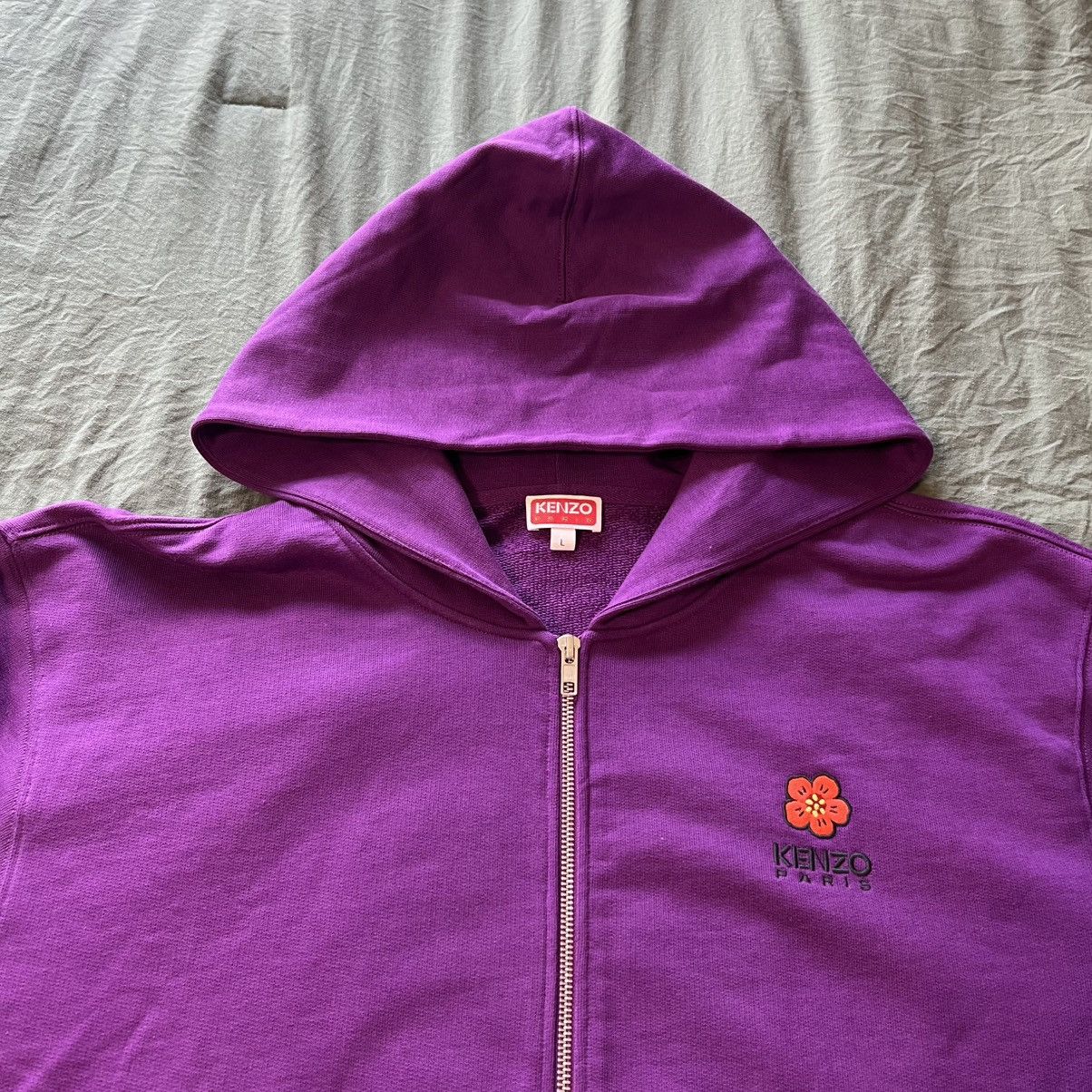 Kenzo KENZO 'BOKE FLOWER' EMBROIDERED ZIPPED HOODIE IN COTTON Size US L / EU 52-54 / 3 - 2 Thumbnail