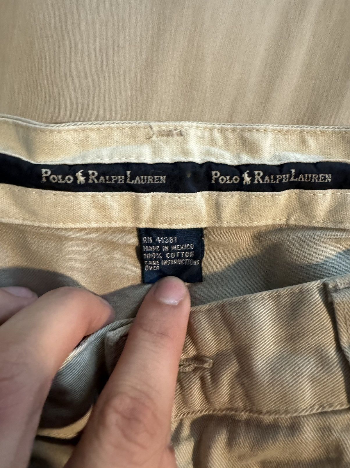 Vintage Vintage Polo Ralph Lauren Shorts Size 34- Cream Size US 34 / EU 50 - 2 Thumbnail