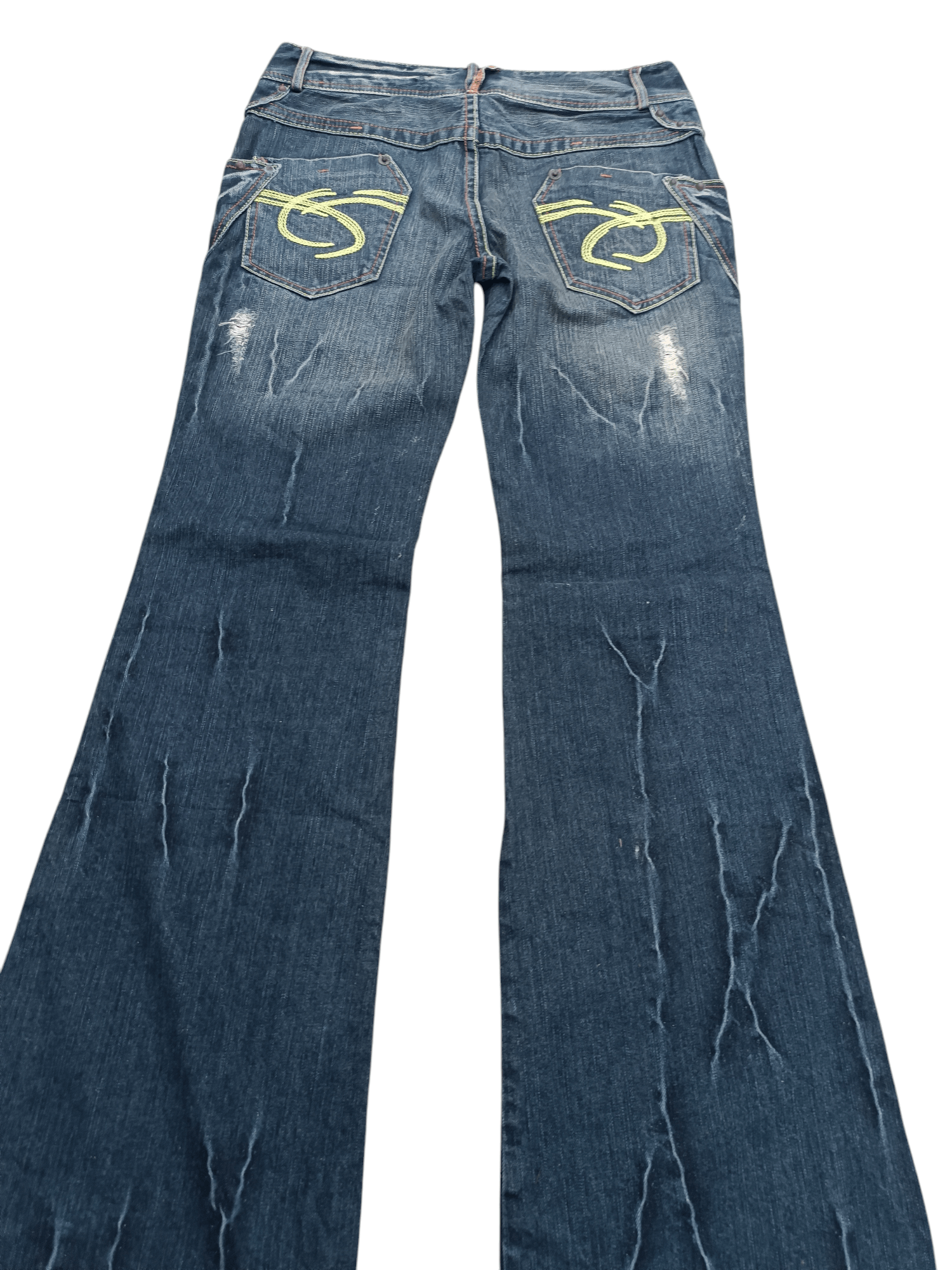 If Six Was Nine Rare Japanese Brand Ryu Ryu Super Flared Distressed Jeans Size US 32 / EU 48 - 8 Thumbnail