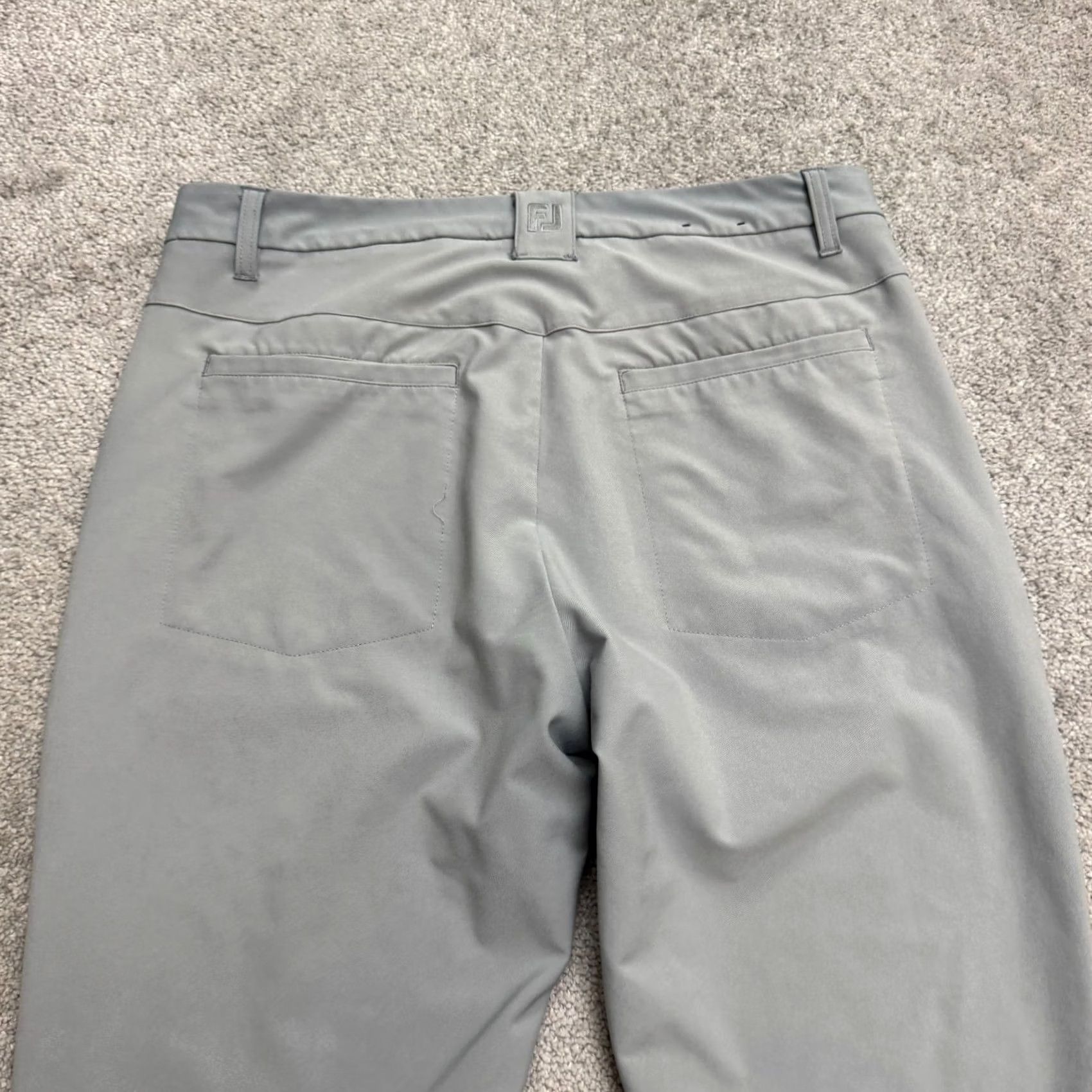 Hurley FootJoy FJ Performance Golf Chino Pants Mens 34x34 Gray Flat Front Straight Leg Size US 40 / EU 56 - 6 Thumbnail