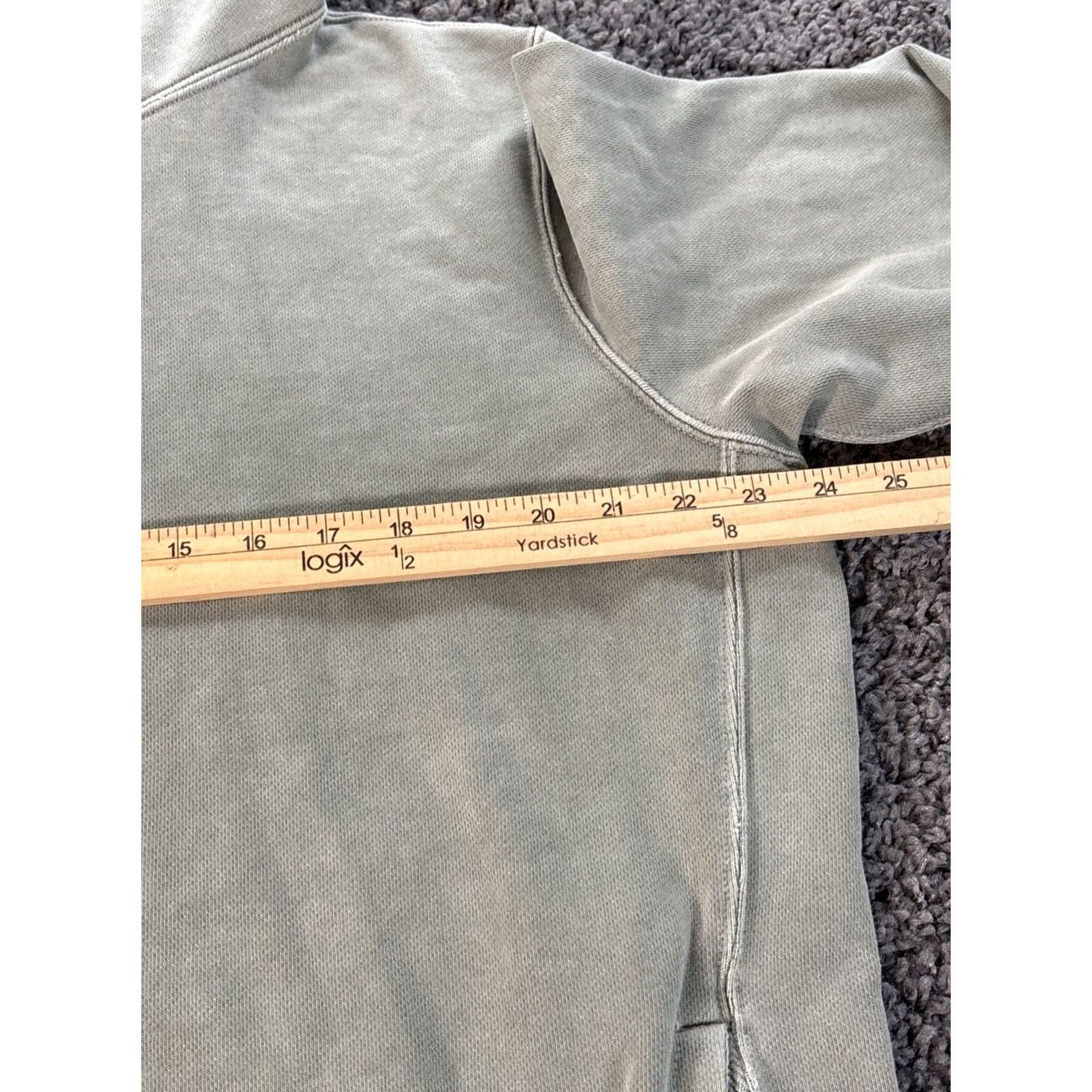 Abercrombie & Fitch Abercrombie & Fitch Hoodie Mens XL Green Garment Dyed Cotton Fleece Pullover Long Sleeve Size US XL / EU 56 / 4 - 3 Thumbnail