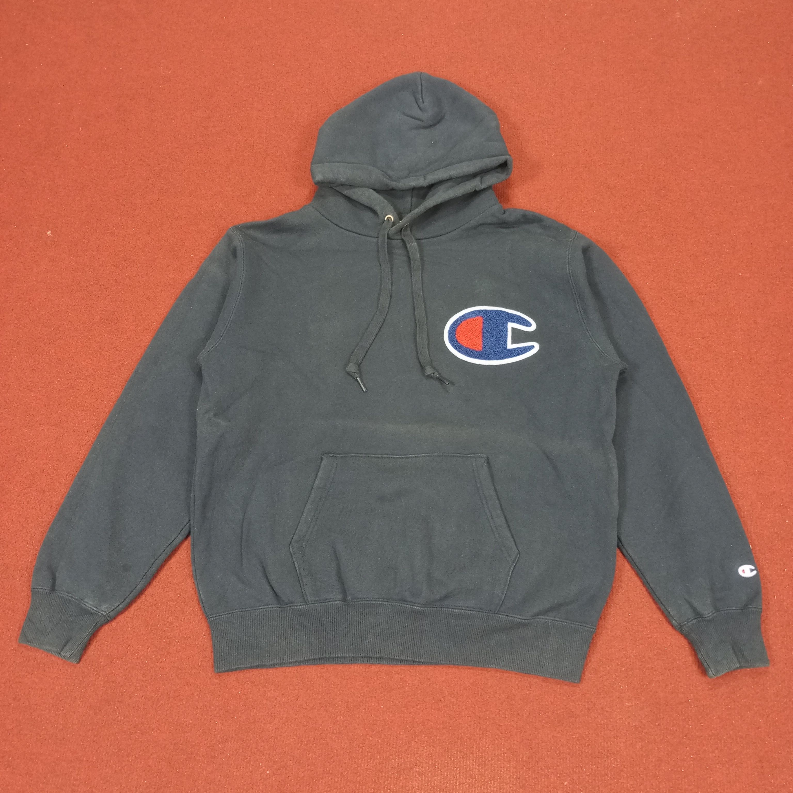 Champion Vintage Champion Hoodies Big Logo Design Grailed