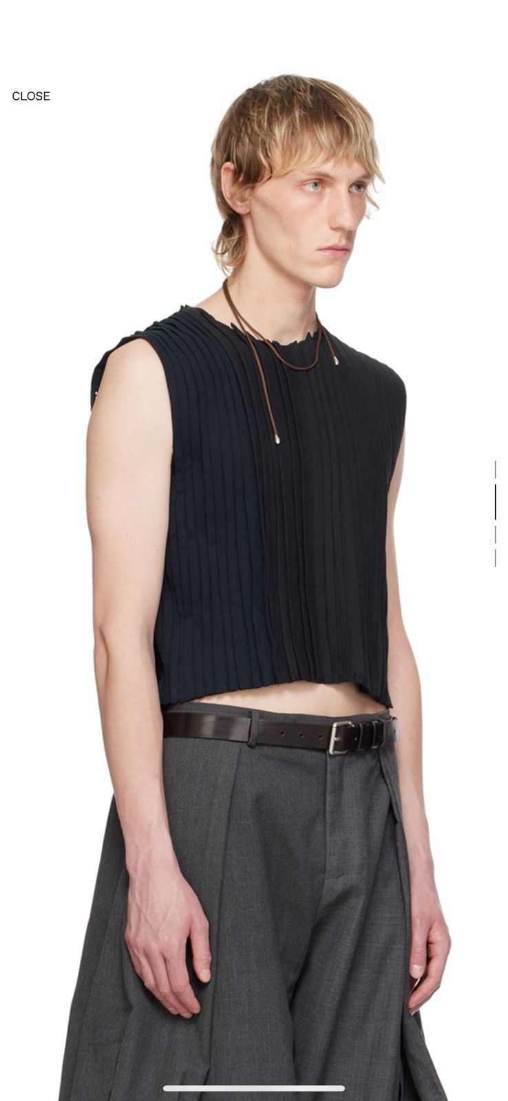 Hodakova HODAKOVA pleated tank top navy Size US L / EU 52-54 / 3 - 2 Thumbnail