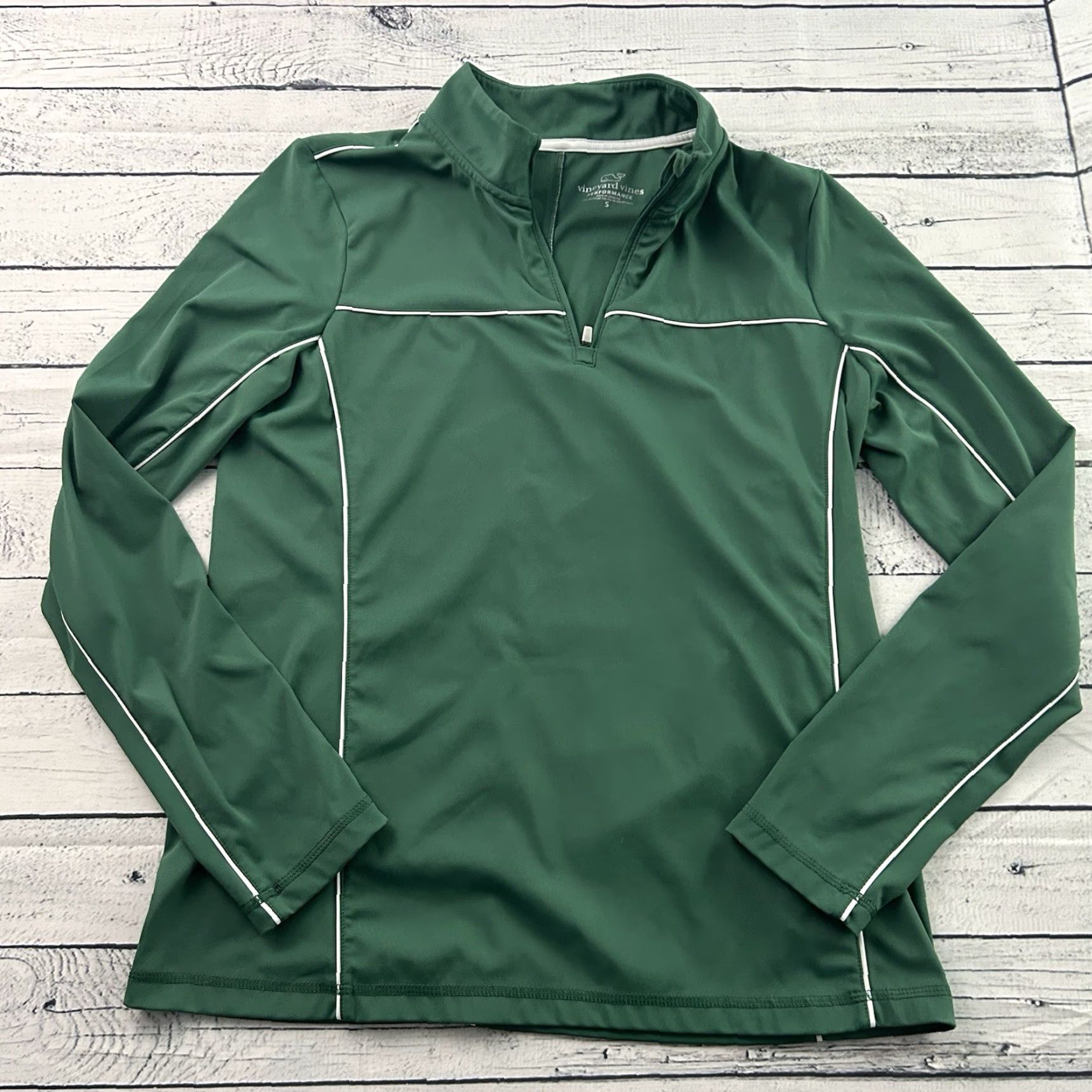 Vineyard Vines Vineyard Vines Performance 1/4 Zip Pullover Jacket Women's S Green Athletic Size S / US 4 / IT 40 - 2 Thumbnail