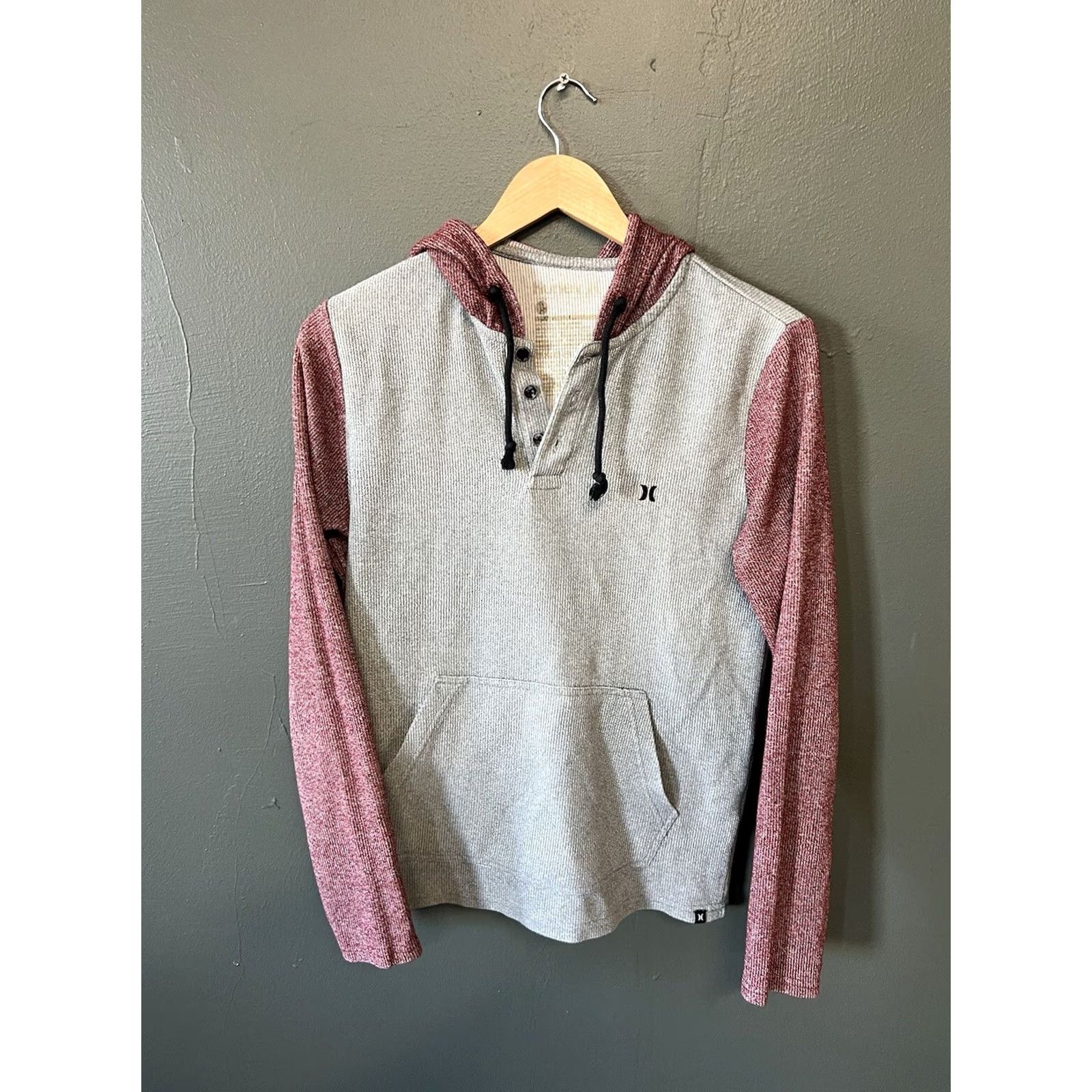 Hurley Hurley Mens Gray Knit Pullover Hooded Sweatshirt Size Medium Size US M / EU 48-50 / 2 - 2 Thumbnail