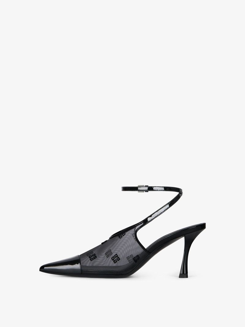 Givenchy o1srvl11e1225 Show Slingback Sandals in Black Size US 10.5 / IT 40.5 - 3 Thumbnail