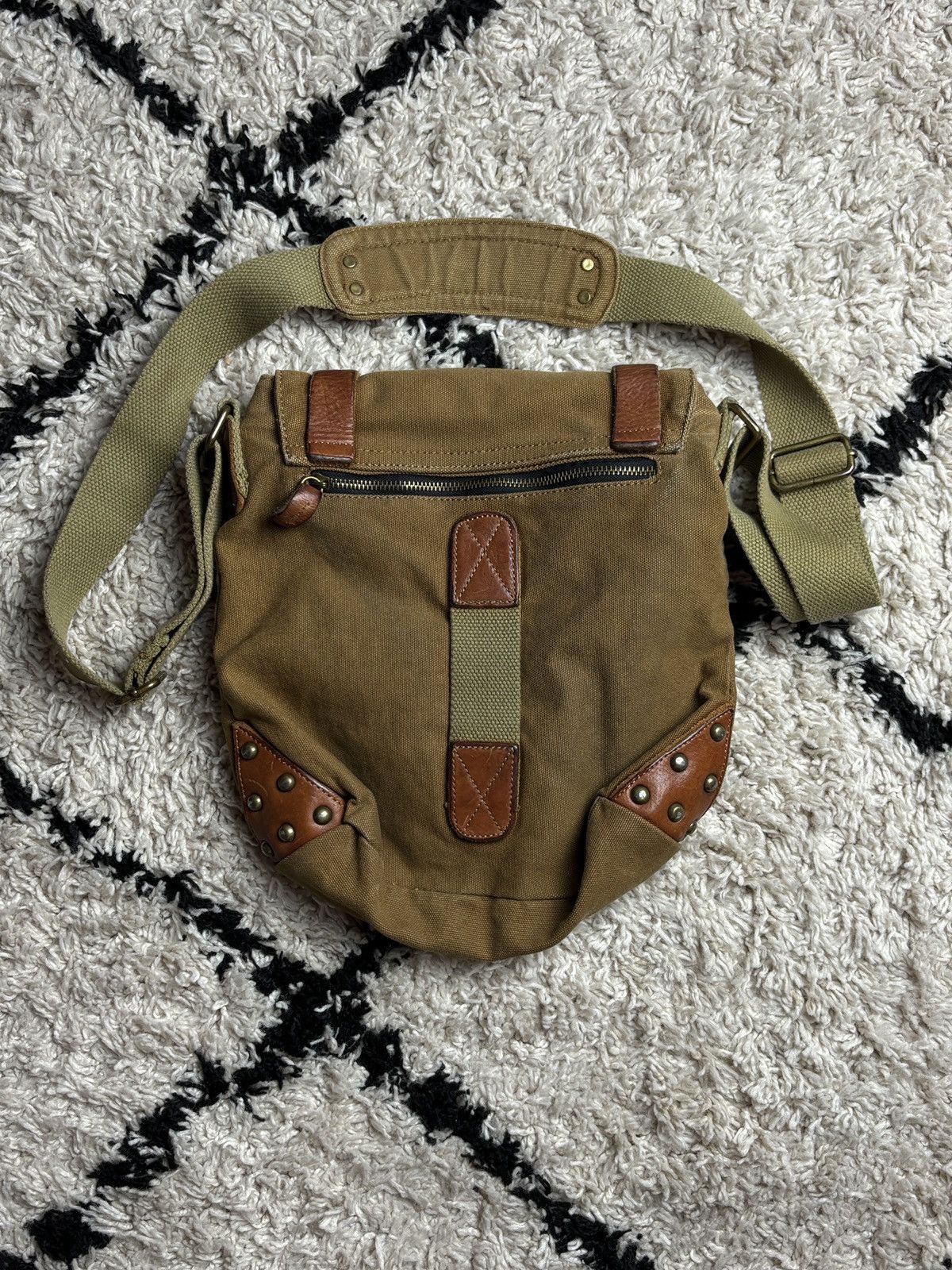 Belstaff Belstaff Vintage Colonial Canvas Leather Shoudler Bag Rare Size ONE SIZE - 10 Thumbnail