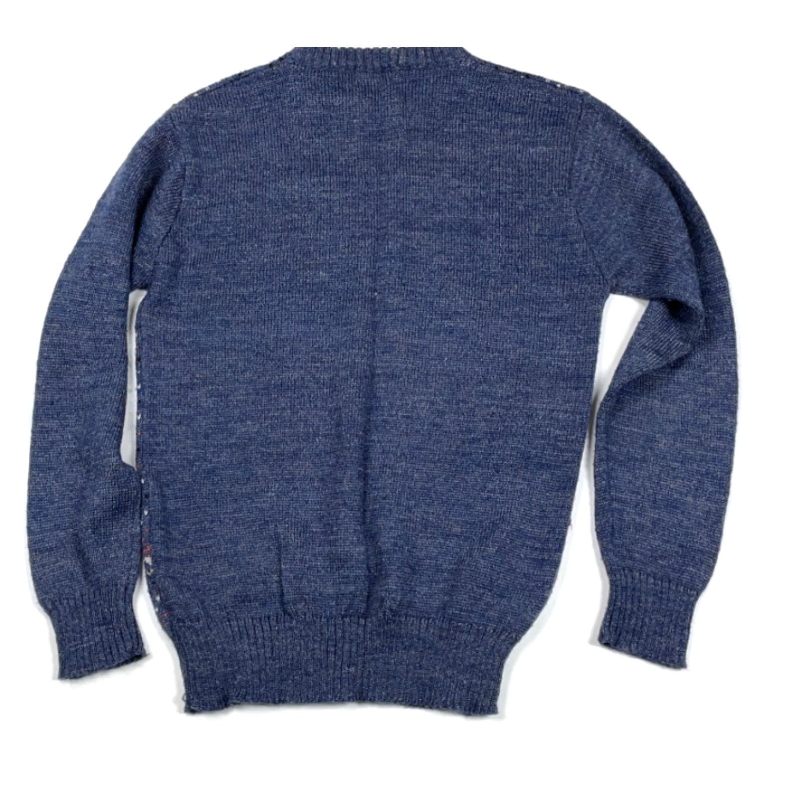 Vintage VINTAGE VTG 80s Blue Tribal Geometric Pattern Sweater Adult Medium Men Wool Crew Neck Pullover Knit Lightweight Size US M / EU 48-50 / 2 - 2 Thumbnail