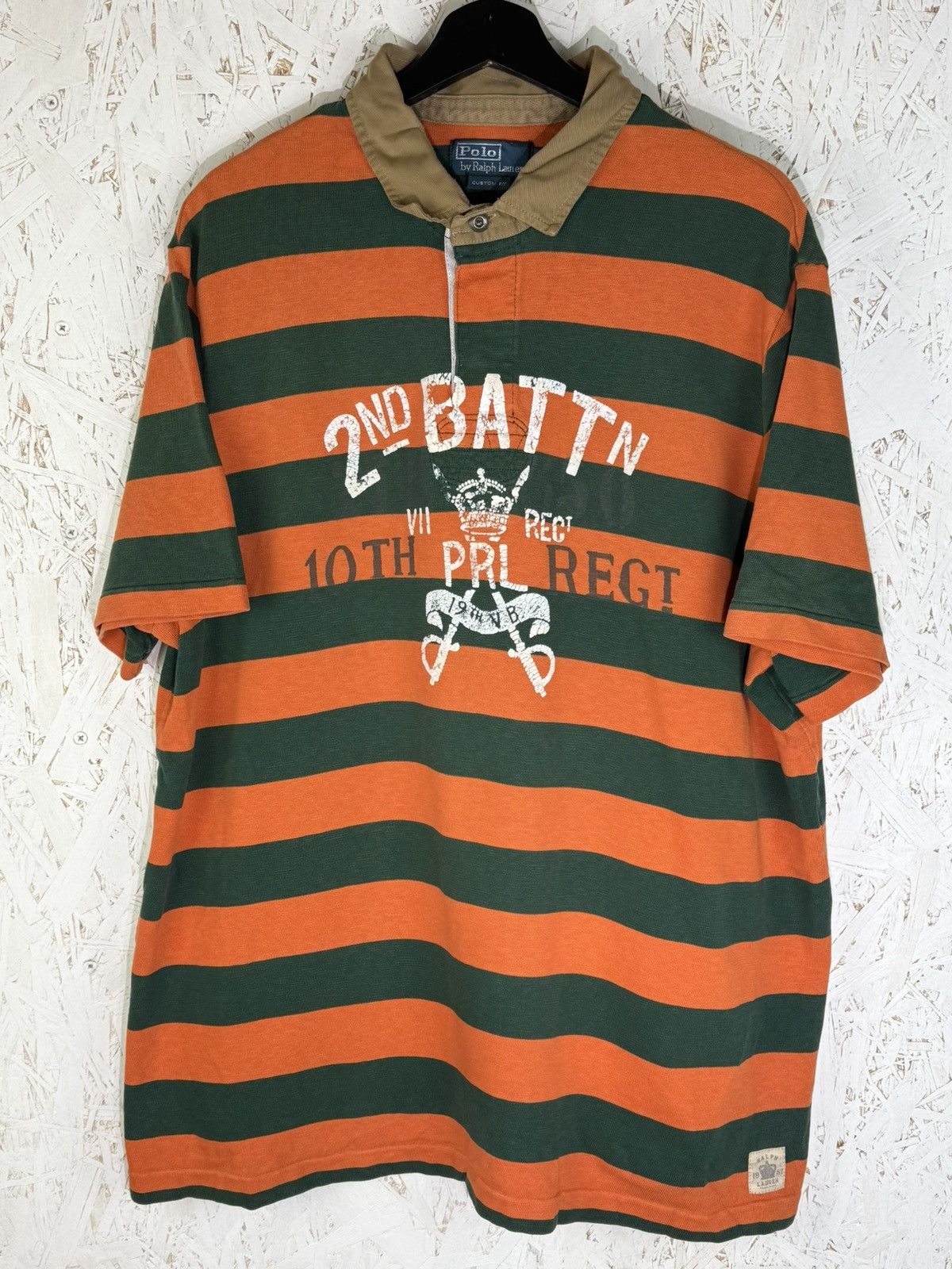 Polo Ralph Lauren 90s Polo Ralph Lauren 2nd Battalion Polo Shirt XXL Size US XXL / EU 58 / 5 - 1 Thumbnail