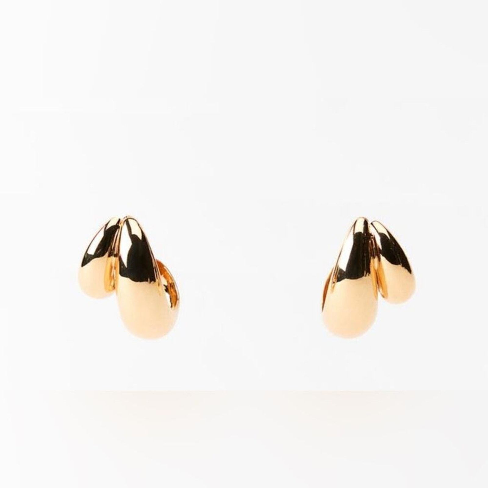 Zara Nwt- Zara gold tone double hoop earrings Size ONE SIZE - 3 Thumbnail