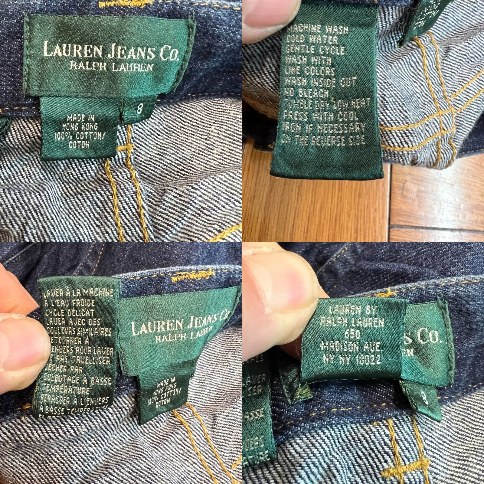 Ralph Lauren VINTAGE Lauren Ralph Lauren Jeans Capri Women 8 30x21 Dark Wash 100% Cotton Logo Belt Loops Modern Classic Fit Girls/ Womens Size 30" / US 8 / IT 44 - 8 Thumbnail