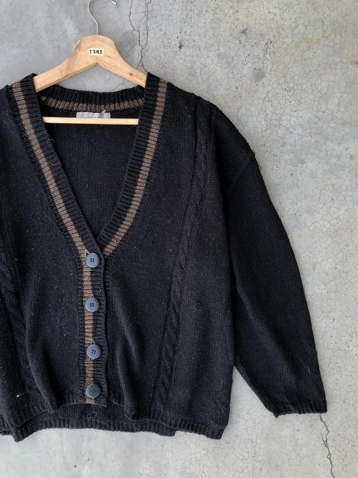 Vintage Vintage Knitware Cardigan Sweater Plain Design Size US L / EU 52-54 / 3 - 2 Thumbnail