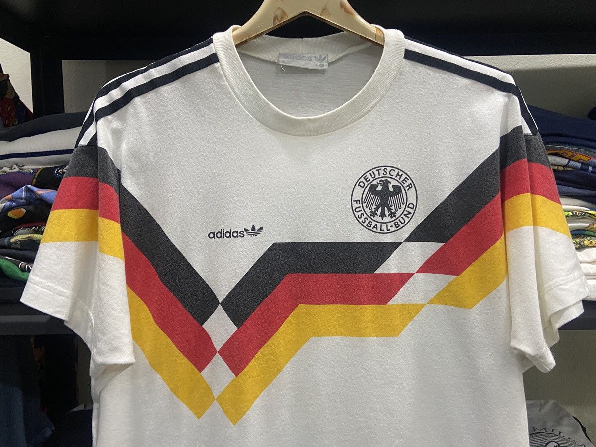 Adidas Vintage 80s 90s GERMANY ADIDAS DEUTSCHER Jersey TShirt Size US XL / EU 56 / 4 - 2 Thumbnail