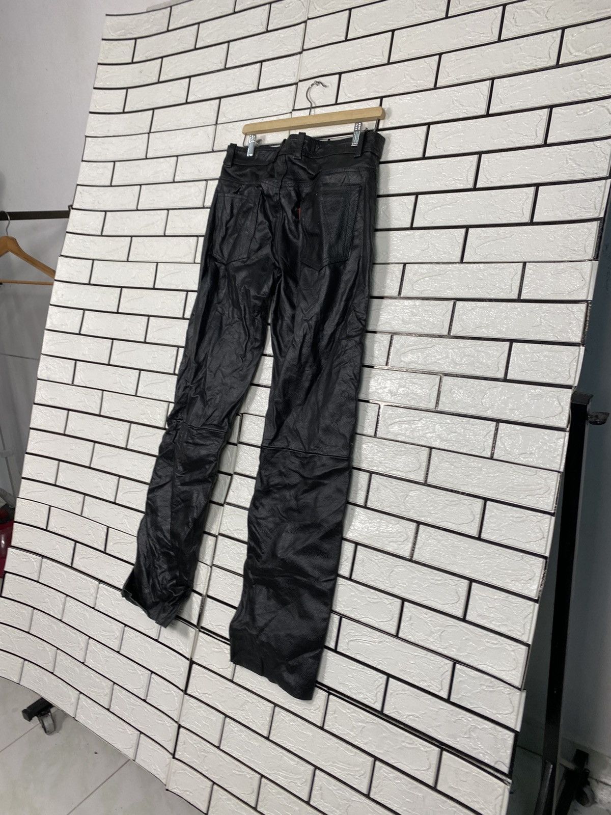 Japanese Brand Vintage Racing Genuine Leather Pants 501 Issey Miyake Size US 30 / EU 46 - 10 Thumbnail