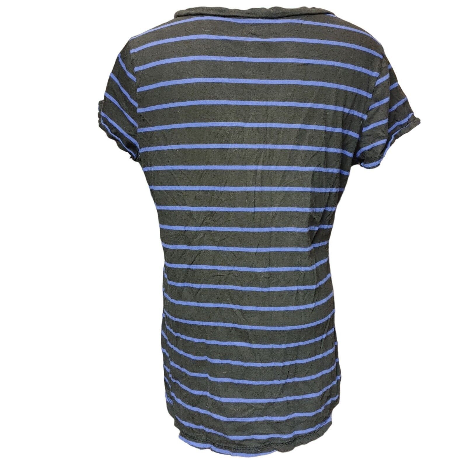 Other OP Women's Gray/Blue Striped Scoop Neck T-shirt XXL Size XXL / US 16-18 / IT 52-54 - 2 Thumbnail