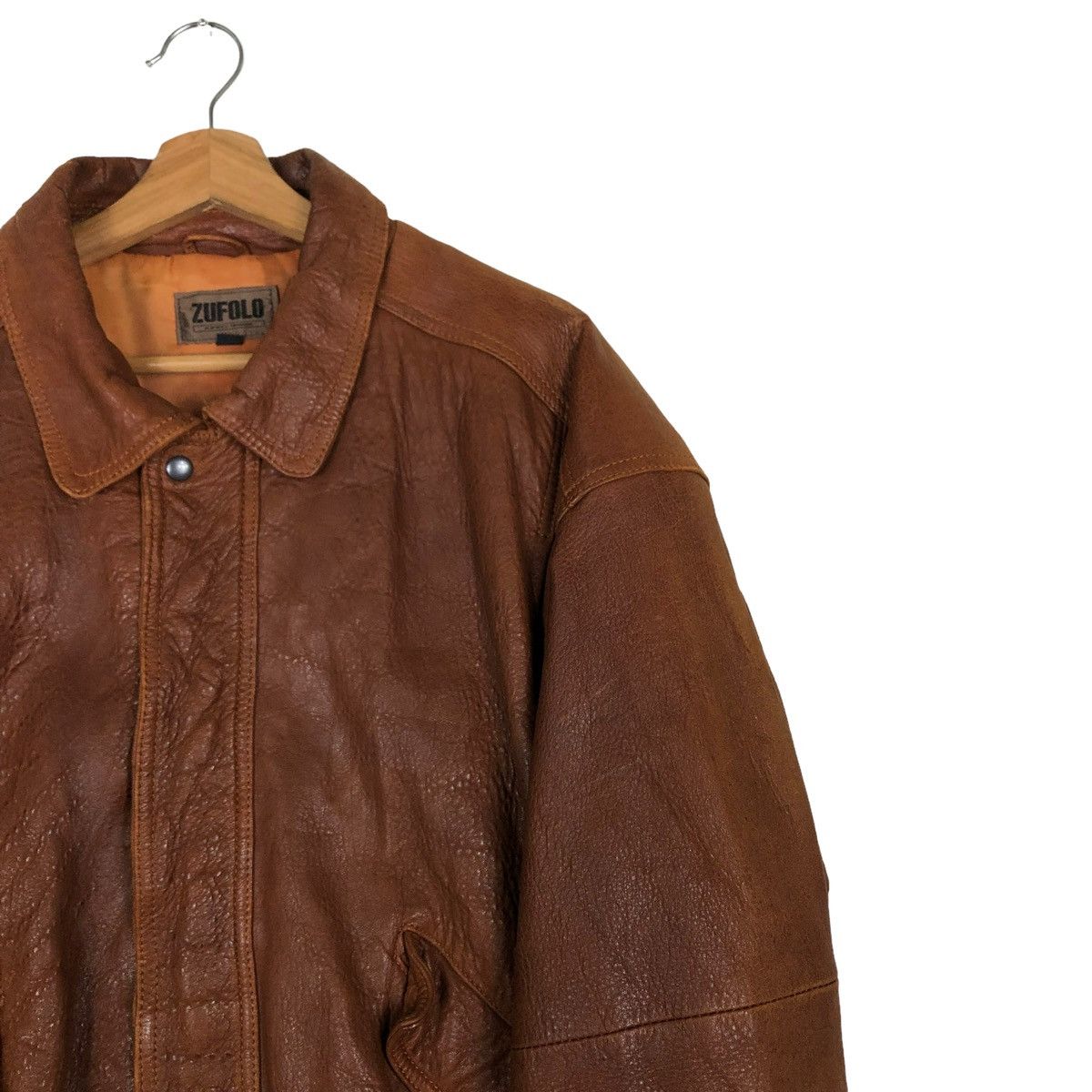 Vintage 🔥VINTAGE FLY BIKER LEATHER JACKET ZUFOLO JAPAN Size US L / EU 52-54 / 3 - 6 Thumbnail