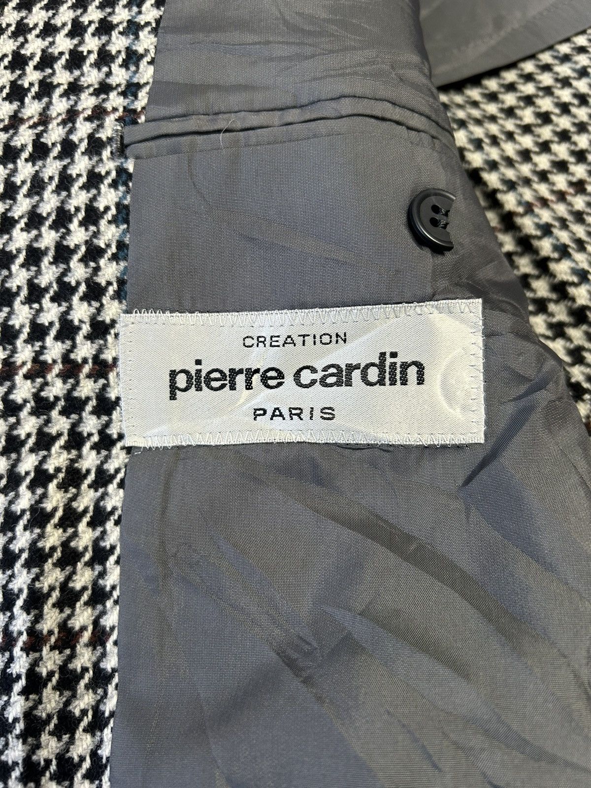 Designer × Pierre Cardin PIERRE CARDIN WHITE AND BLACK BLAZER Size 38L - 4 Thumbnail