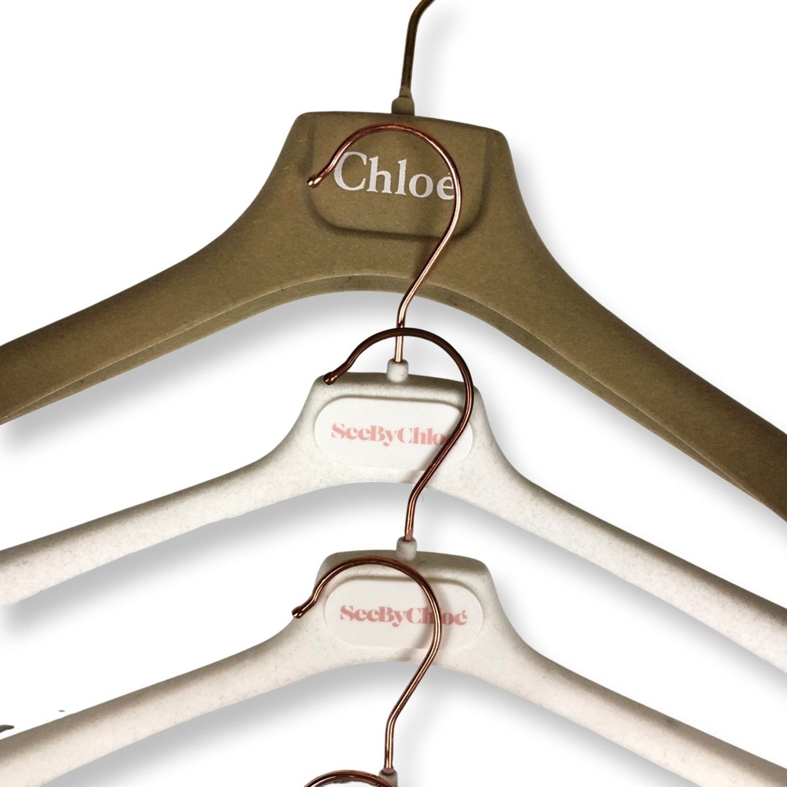 Chloe Chloe Logo Velour Hangers Size ONE SIZE - 3 Thumbnail