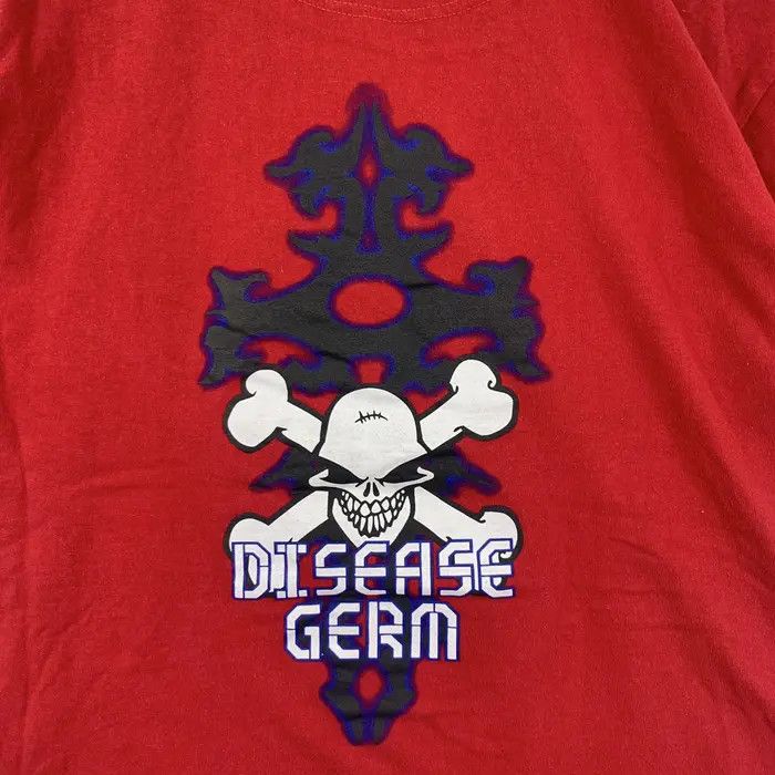 Vintage Vintage DISEASE GERM SKULL Bones Skate Punk Size US L / EU 52-54 / 3 - 3 Thumbnail