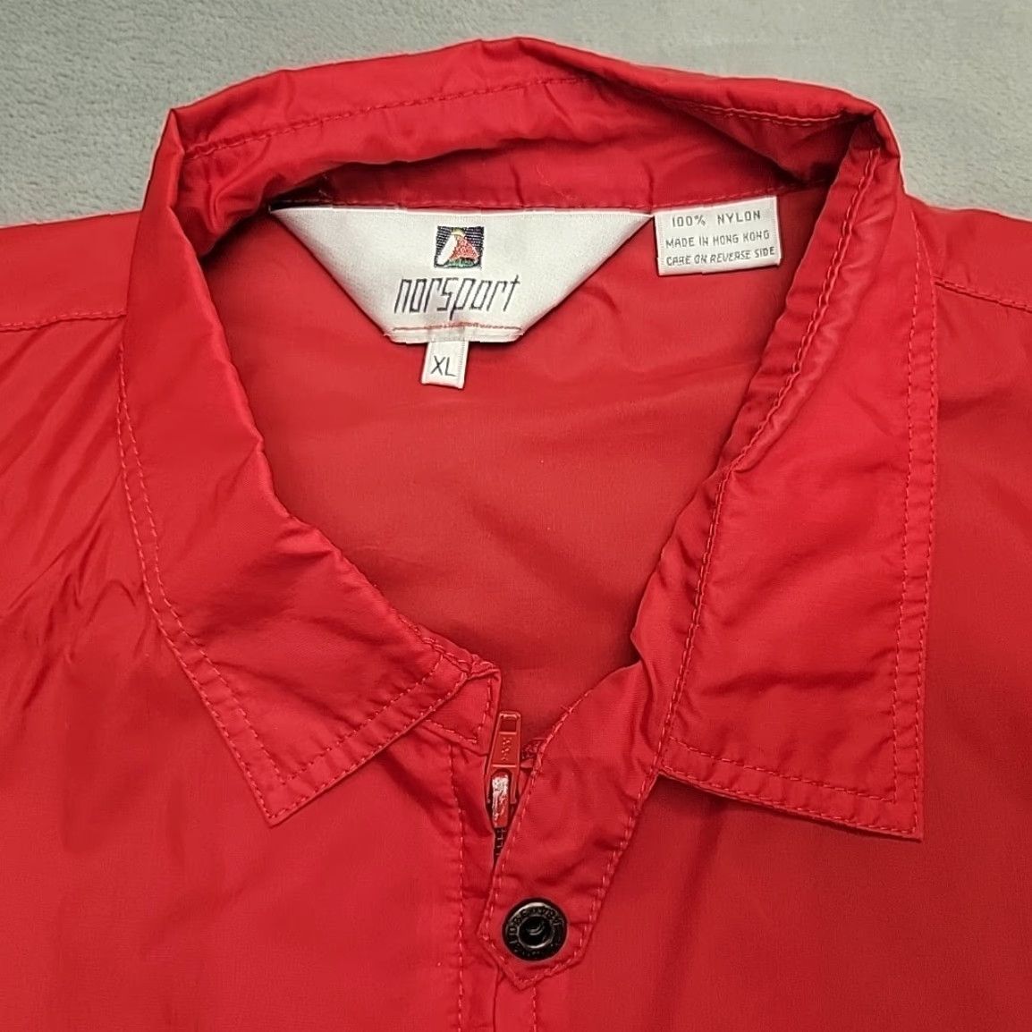 Etro VTG Norsport Jacket Men XL Red Nylon Full Zip Windbreaker Retro Unlined 80s 70s Sports Size US XL / EU 56 / 4 - 3 Thumbnail