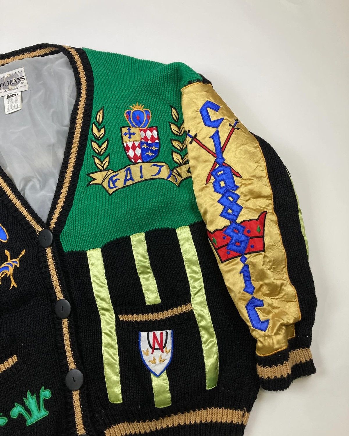 Japanese Brand Vintage rare No! Jeans patchwork cardigan japan suvenior Size US M / EU 48-50 / 2 - 2 Thumbnail