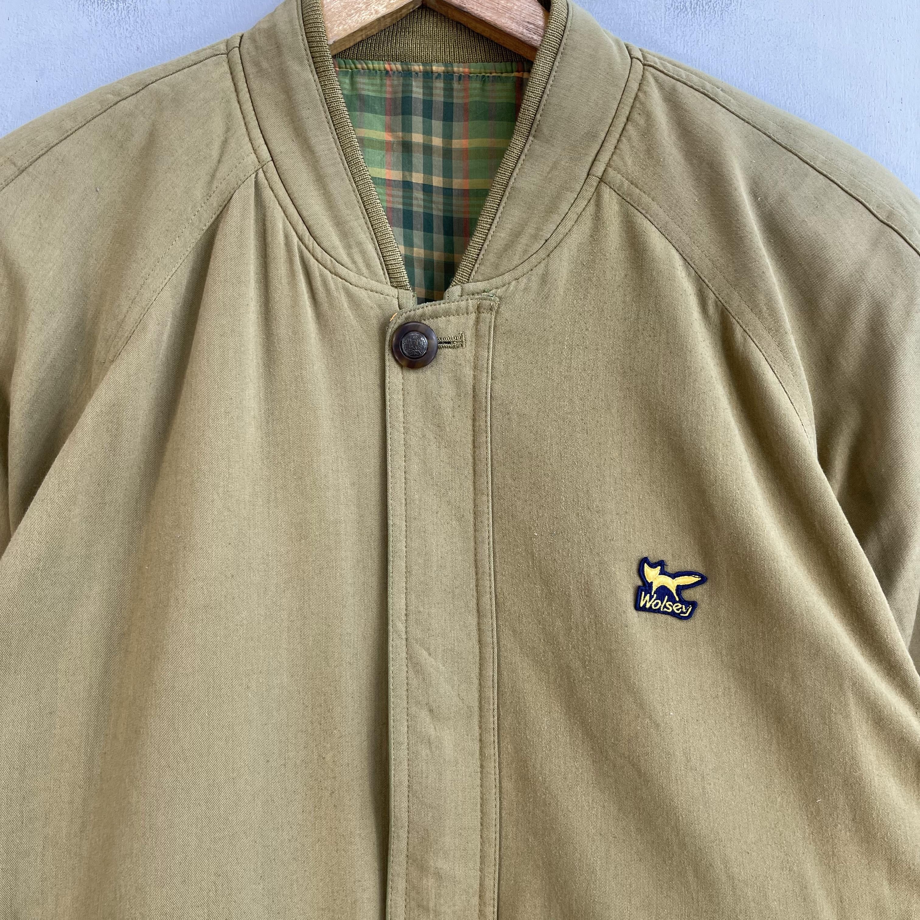Vintage × Wolsey Vintage WOLSEY Checkered Tartan Reversible Bomber Jacket Size L / US 10 / IT 46 - 2 Thumbnail