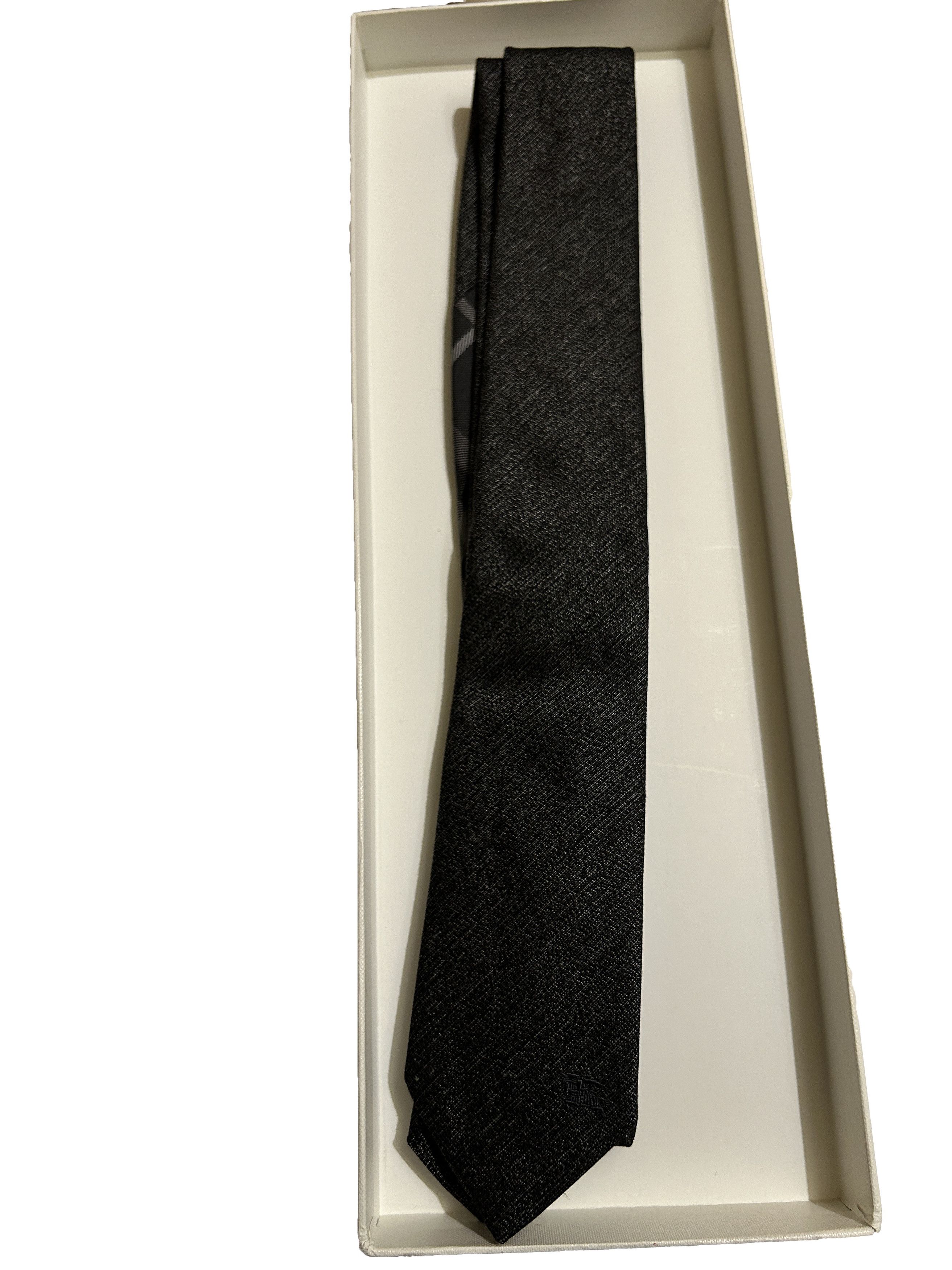 Burberry Burberry London Black Silk Tie skinny Size ONE SIZE - 5 Thumbnail