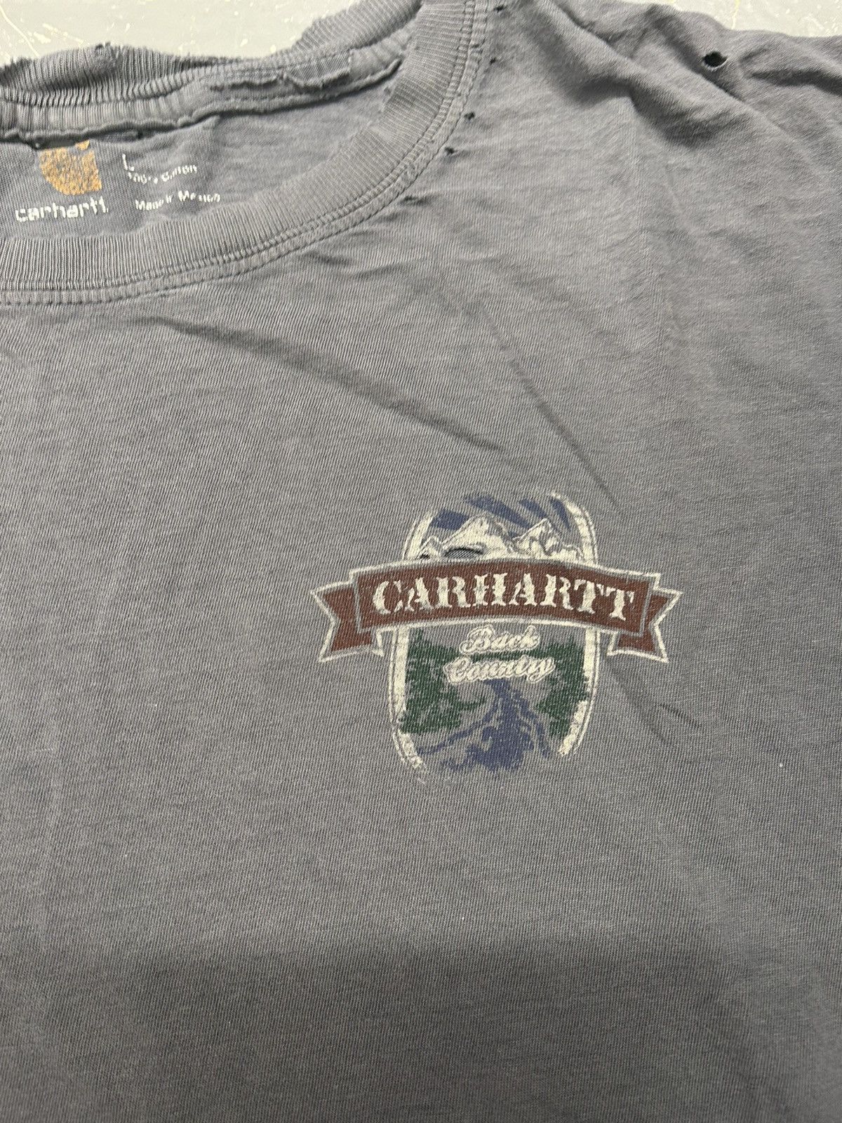 Carhartt × Vintage Crazy Y2K Essential Faded Thrashed Carhartt Graphic T-Shirt Size US XL / EU 56 / 4 - 3 Thumbnail