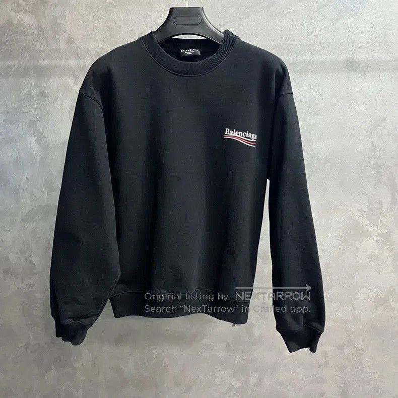 Balenciaga Balenciaga Black Logo Print Sweatshirt. Size US M / EU 48-50 / 2 - 1 Thumbnail