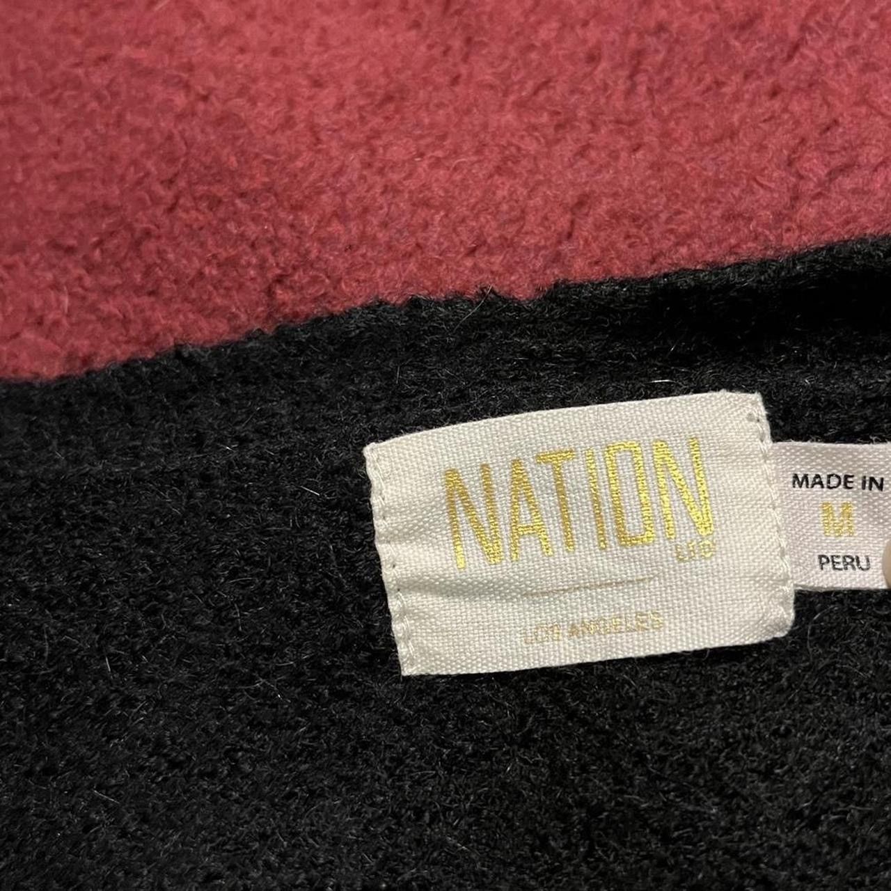 Nation LTD NATION LTD Black Bohemian Open Front Cardigan Alpaca blend Size M / US 6-8 / IT 42-44 - 2 Thumbnail