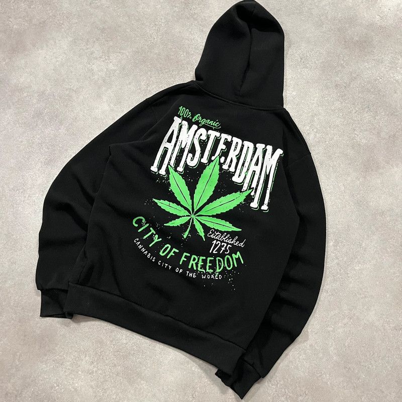 Japanese Brand Vintage Amsterdam Zip Up Hoodie Retro Y2K 90s Style Size US M / EU 48-50 / 2 - 2 Thumbnail