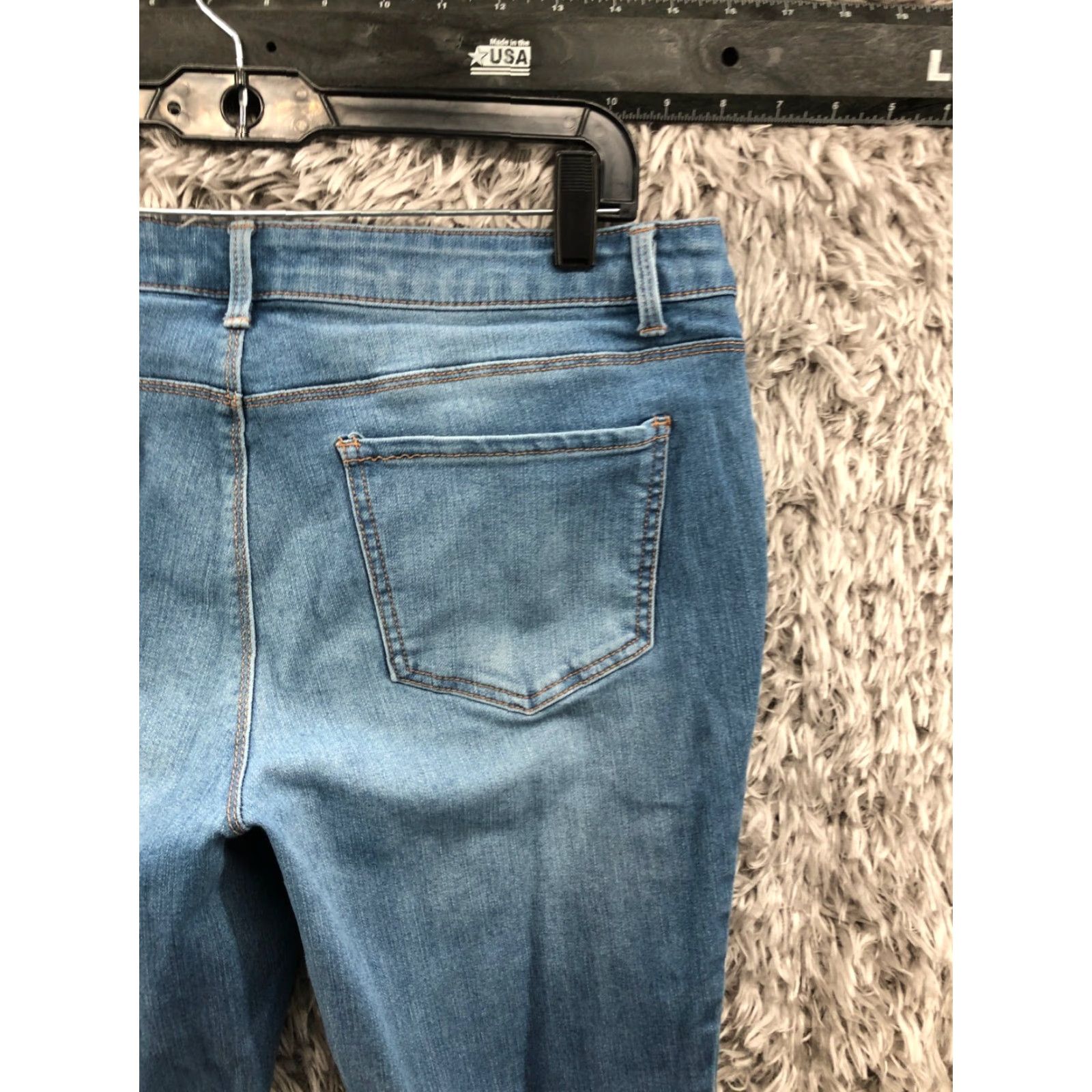 Faded Glory Faded Glory Ultimate Skinny Jeans Womens 12 Regular Dark Blue Denim Slim Fit 5-Pocket Mid Rise Jeans Womens Size 34" / US 12 / IT 48 - 6 Thumbnail