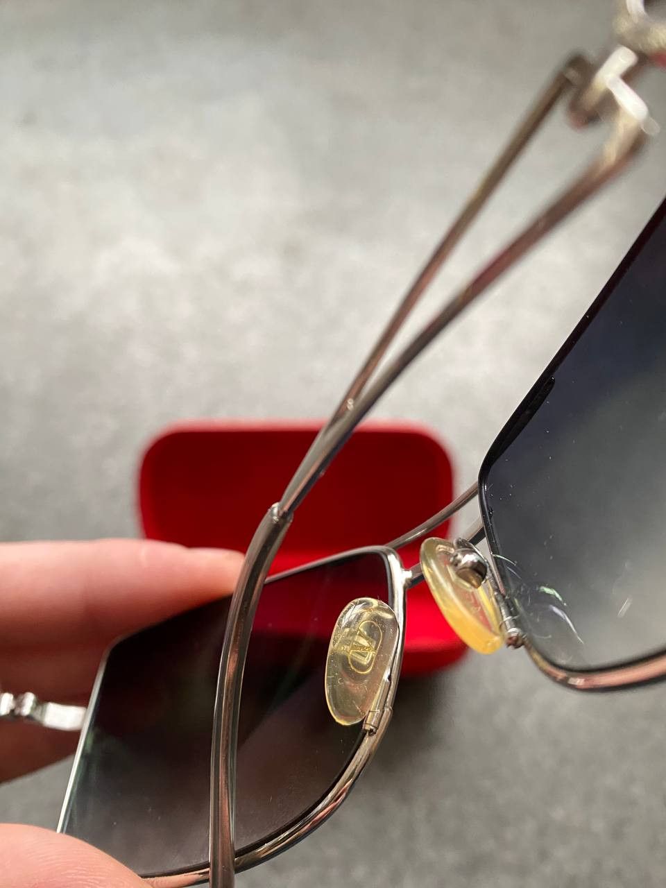 Valentino × Vintage Valentino '90s Crystal Signature Rectangular Glasses OPTI Size ONE SIZE - 7 Thumbnail