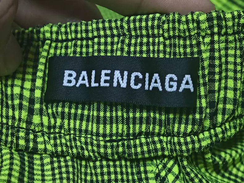 Balenciaga Balenciaga Green Plaid LOGO pants loose casual pants Size US 28 / EU 44 - 3 Thumbnail