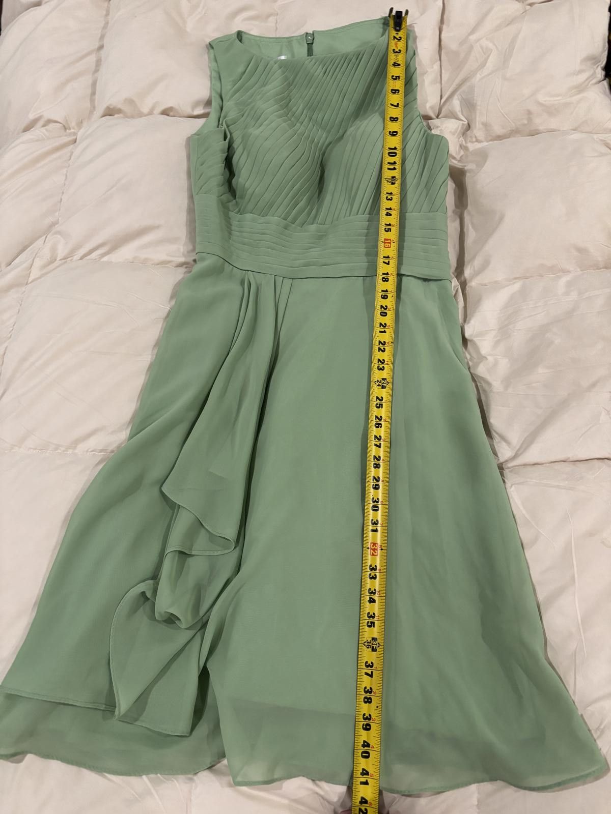 Other 9. Lavetir Women's Size 10 Light Sage Green Midi Dress Size L / US 10 / IT 46 - 6 Thumbnail