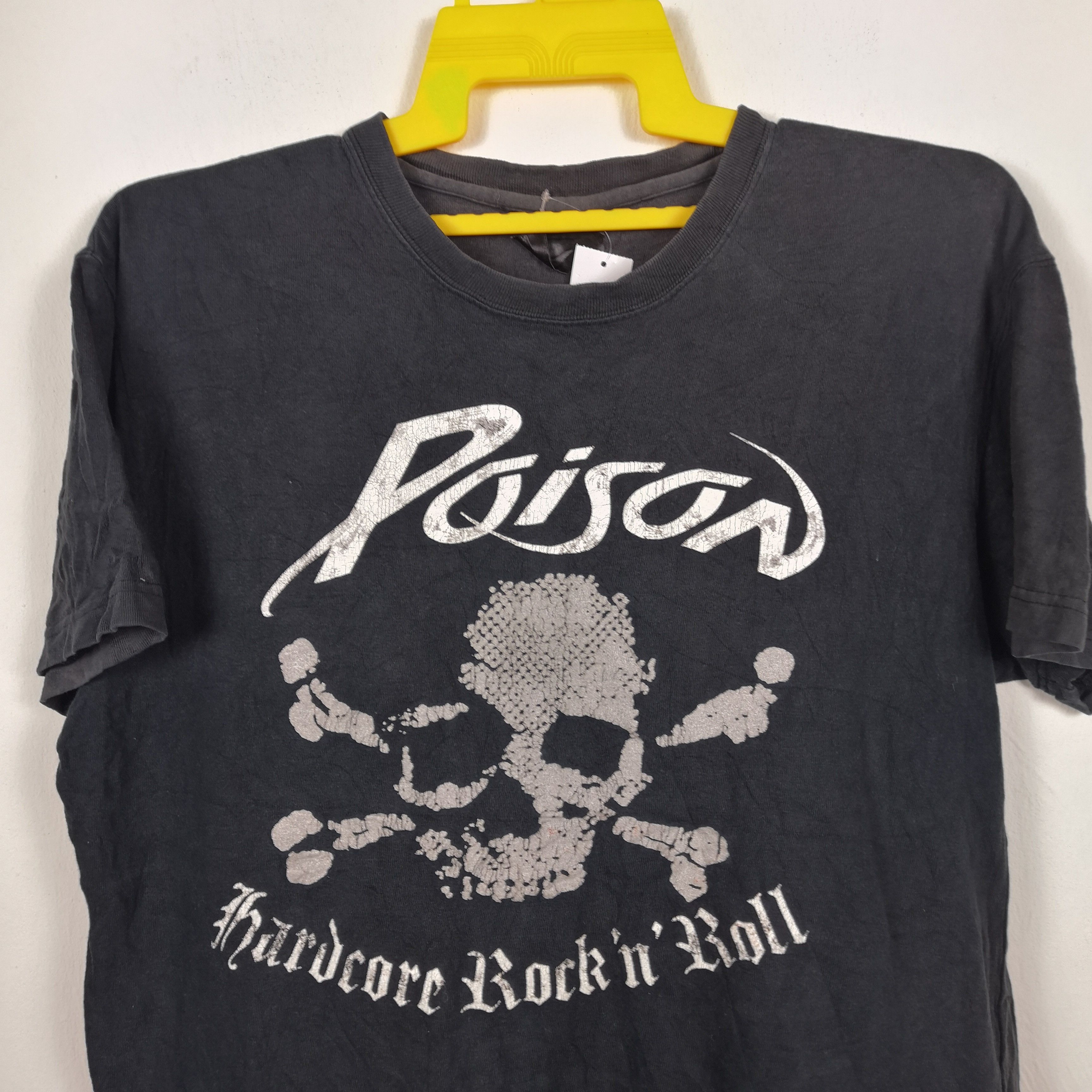 Band Tees Vintage POISON Tshirt Hard Core Rock 'n' Roll Band Skulls Size US L / EU 52-54 / 3 - 3 Thumbnail