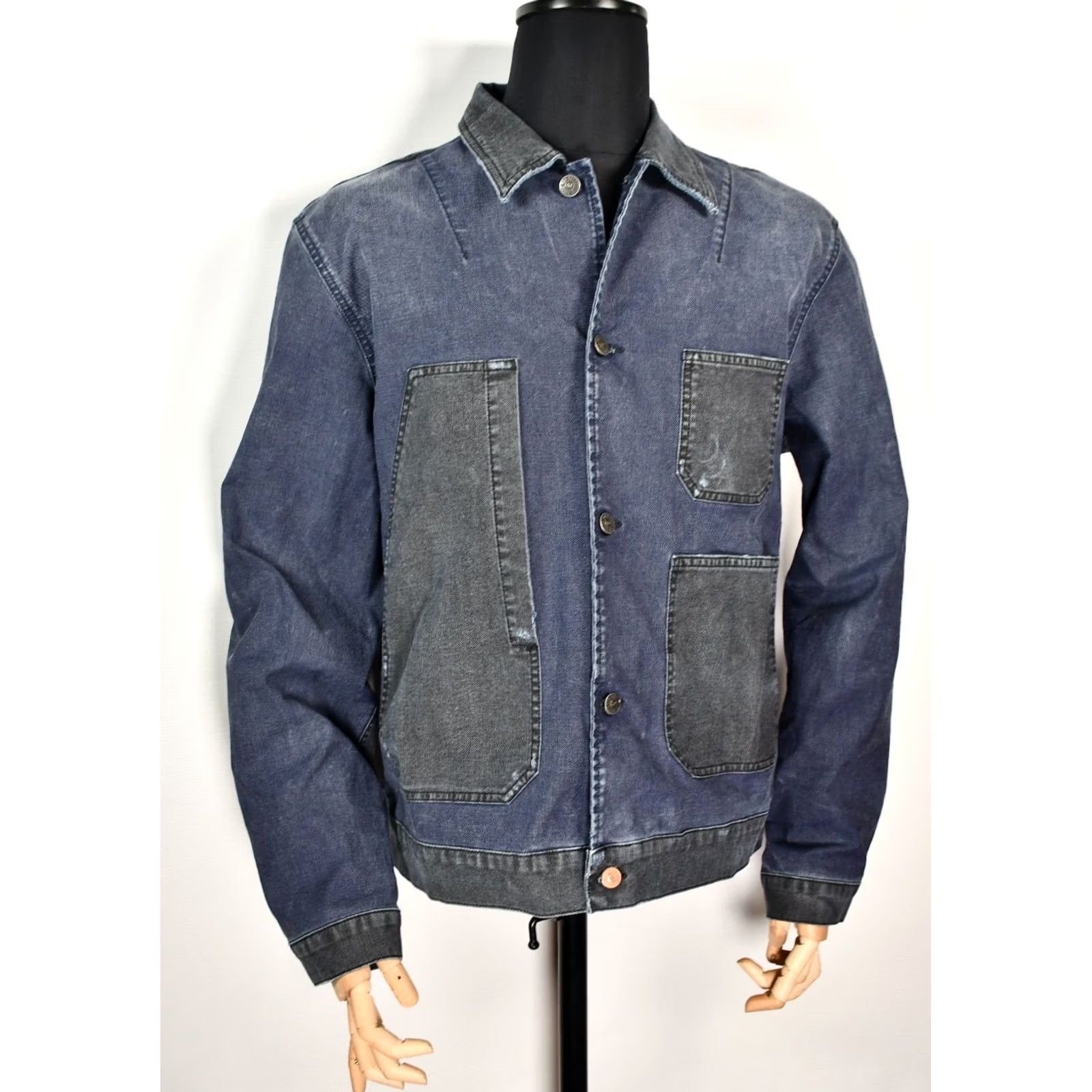 Diesel Diesel D-Roku-Ne Denim Jacket XL Mens Blue Stretch JoggJeans 97% Cotton 3% Elastane Logo Regular Size Size US 36 / EU 52 - 3 Thumbnail