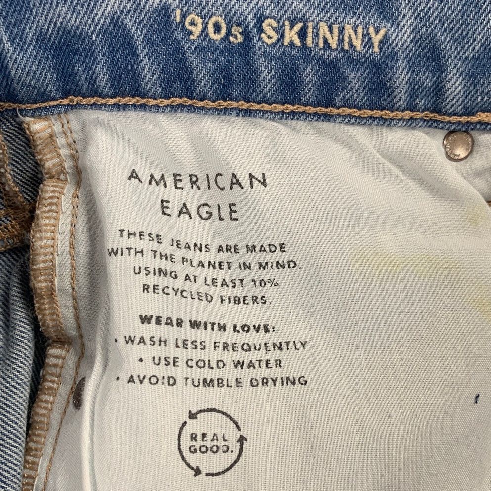 American Eagle Outfitters New American Eagle Womens Size 4 Stretch Skinny Denim Jeans Size 27" / US 4 / IT 40 - 6 Thumbnail